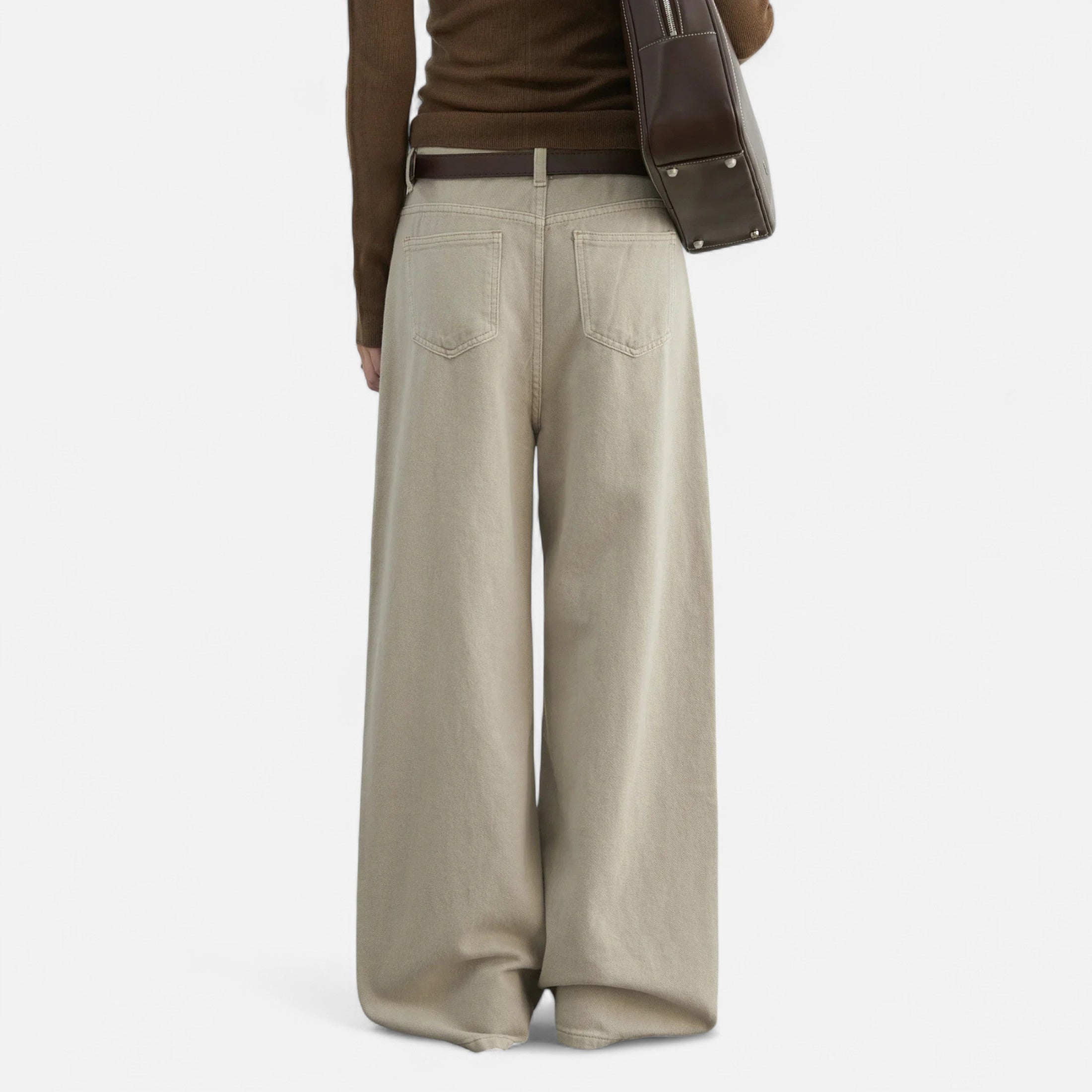 Maison Dresson | Women’s High-Waist Cotton Trousers – Wide Leg Elegance