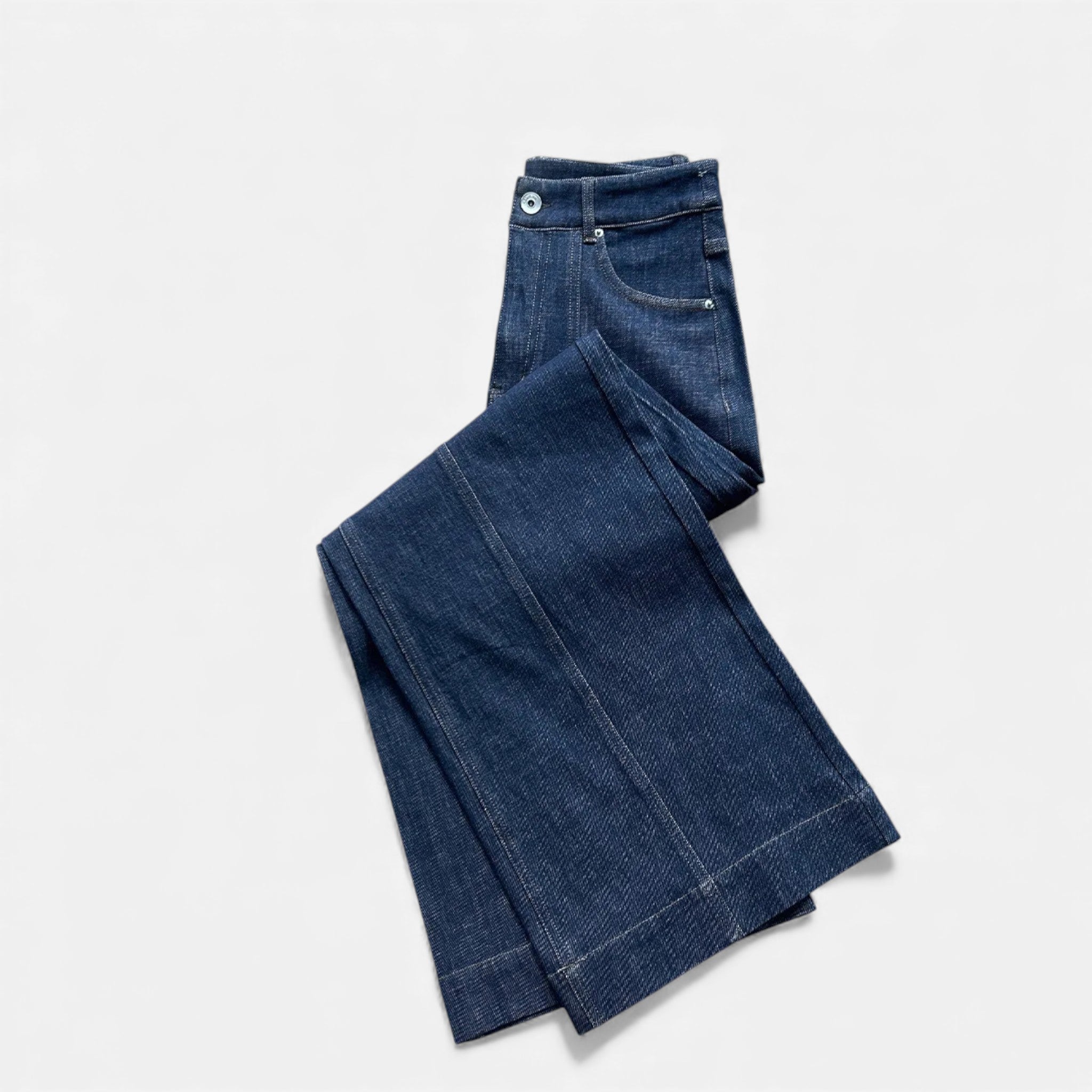 Maison Dresson | Women’s High-Waist Wide Leg Cotton-Blend Jeans