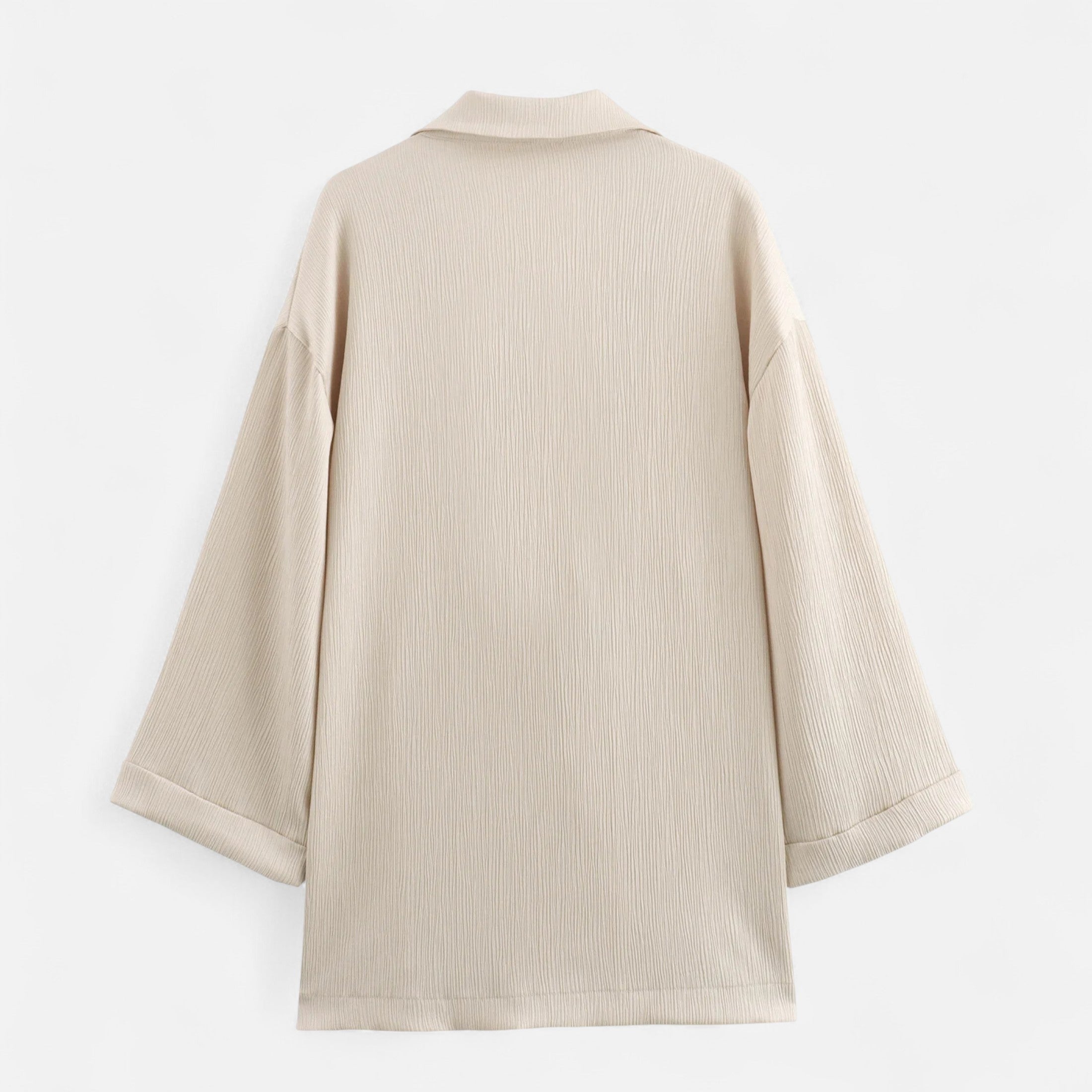 Maison Dresson | Women’s Wrinkled Suit Jacket & Pants Set – Sculpted Autumn Elegance