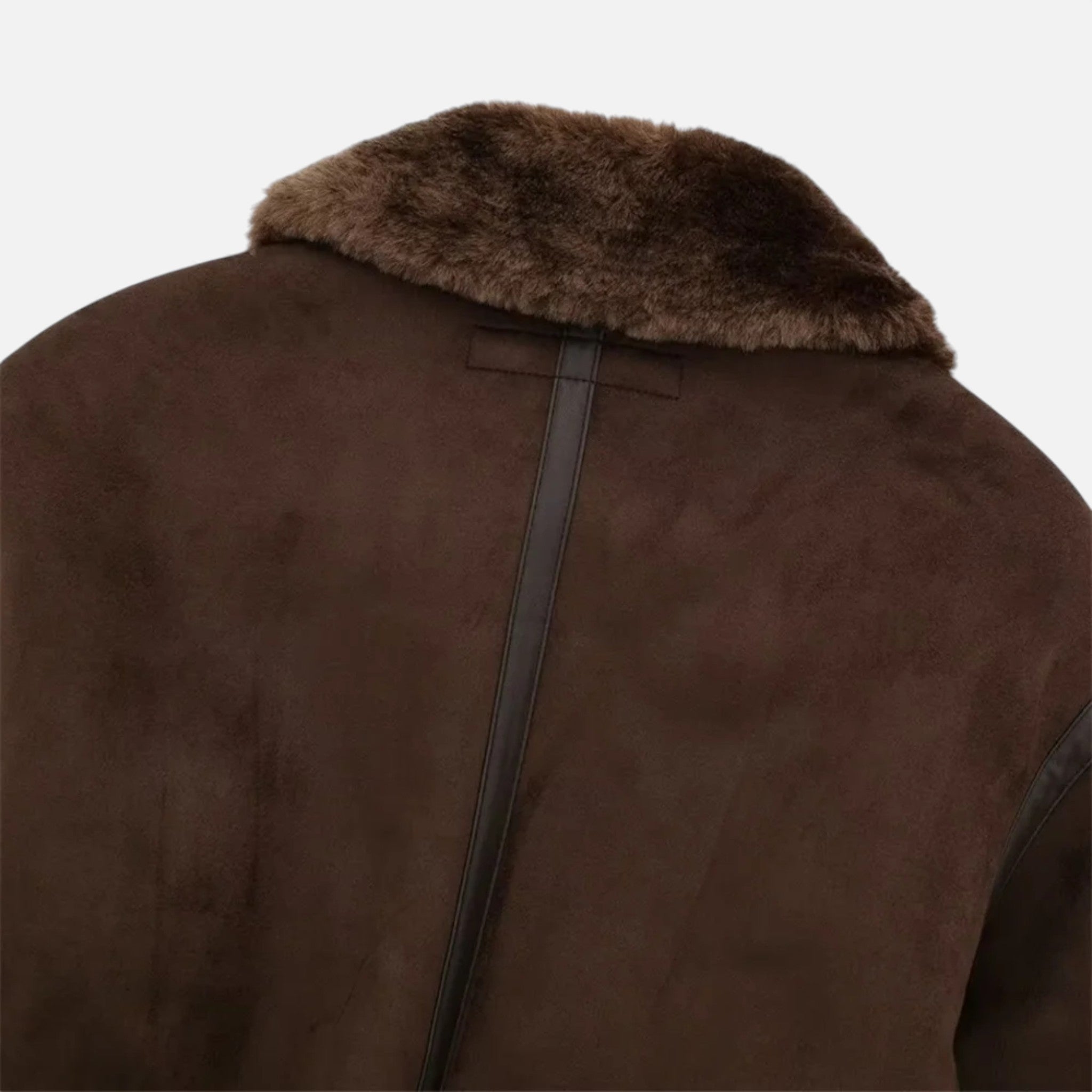 Maison Dresson | Women’s Brown Bomber Jacket, Luxe Faux Fur Trim