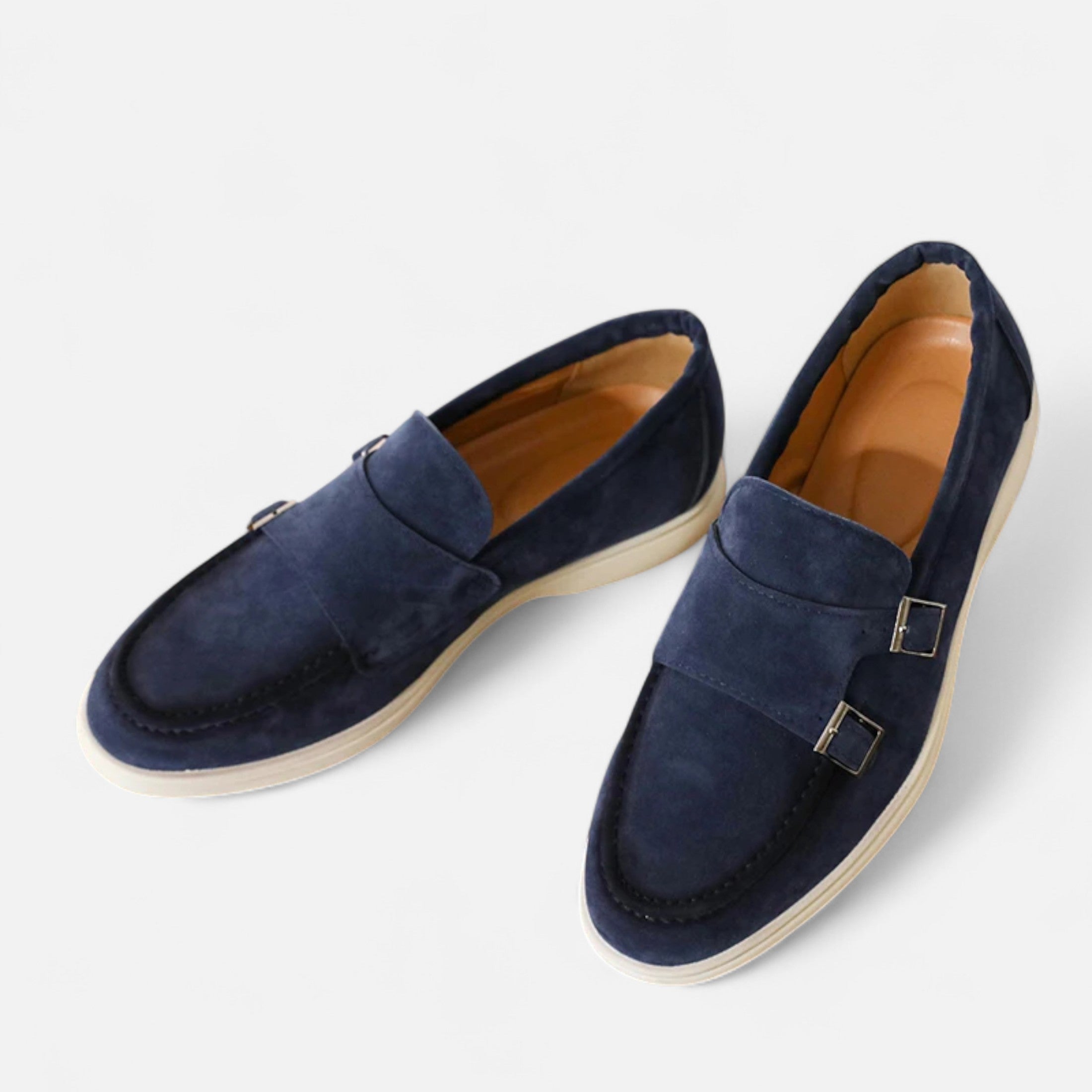 Maison Dresson | Men’s Suede Monk Strap Loafers – Slip-On Elegance