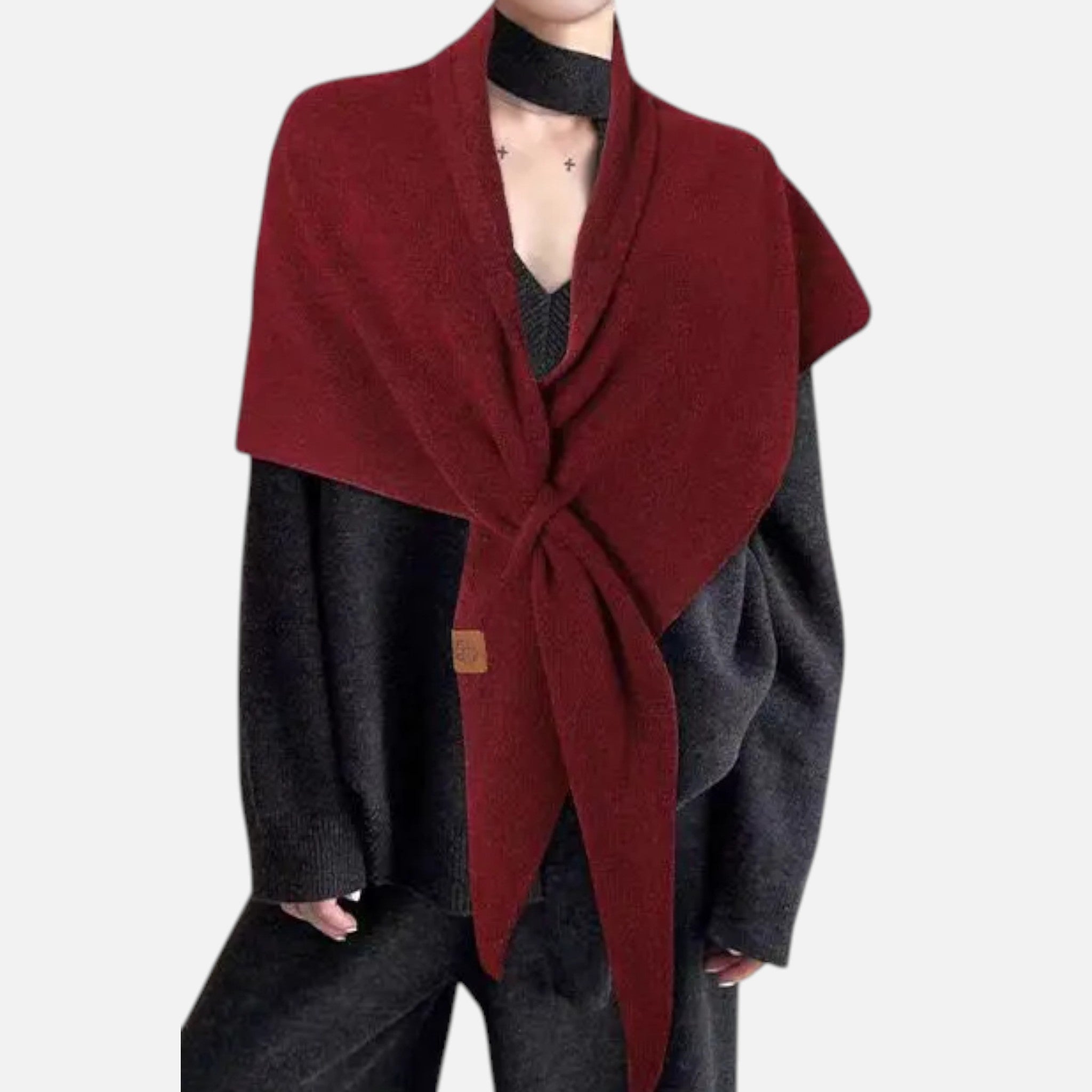 Maison Dresson | Women’s Oversized Wool-Blend Triangle Shawl Scarf