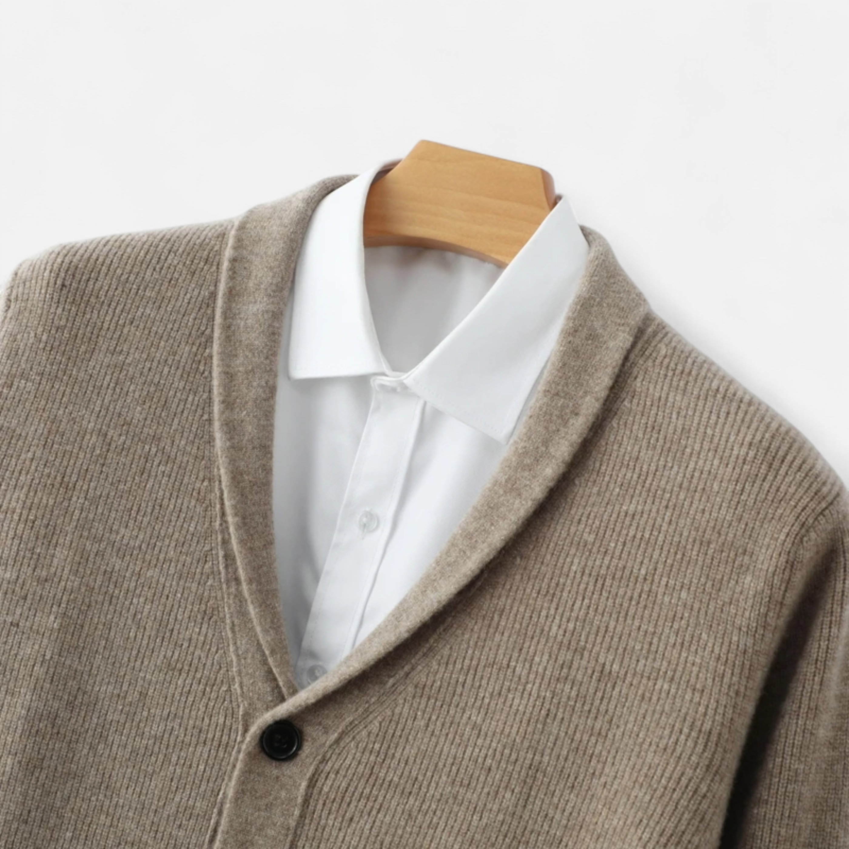 Maison Dresson | Men’s Merino Wool Suit-Collar Cardigan