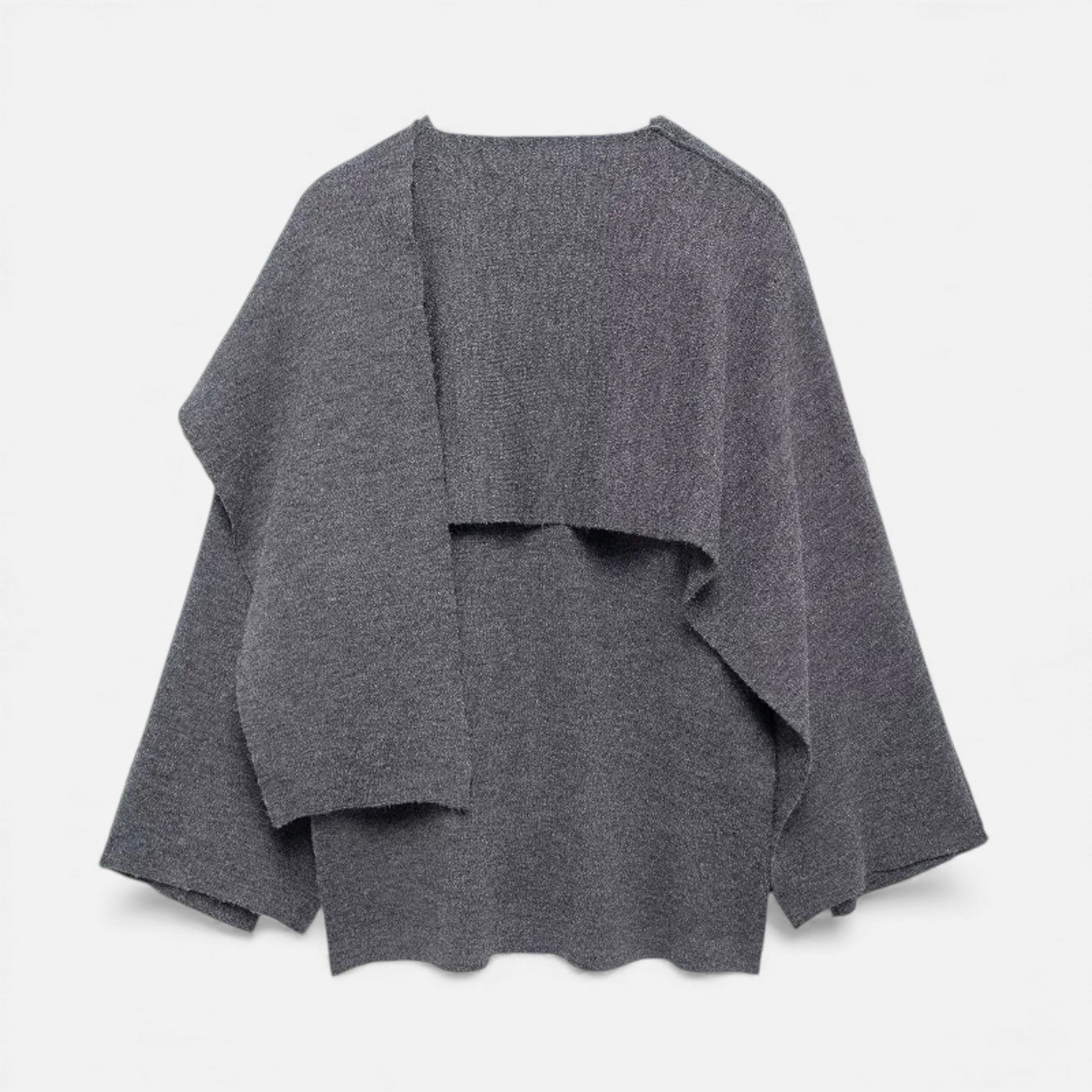 Maison Dresson | Women’s Elegant Wool-Feel Poncho Cardigan