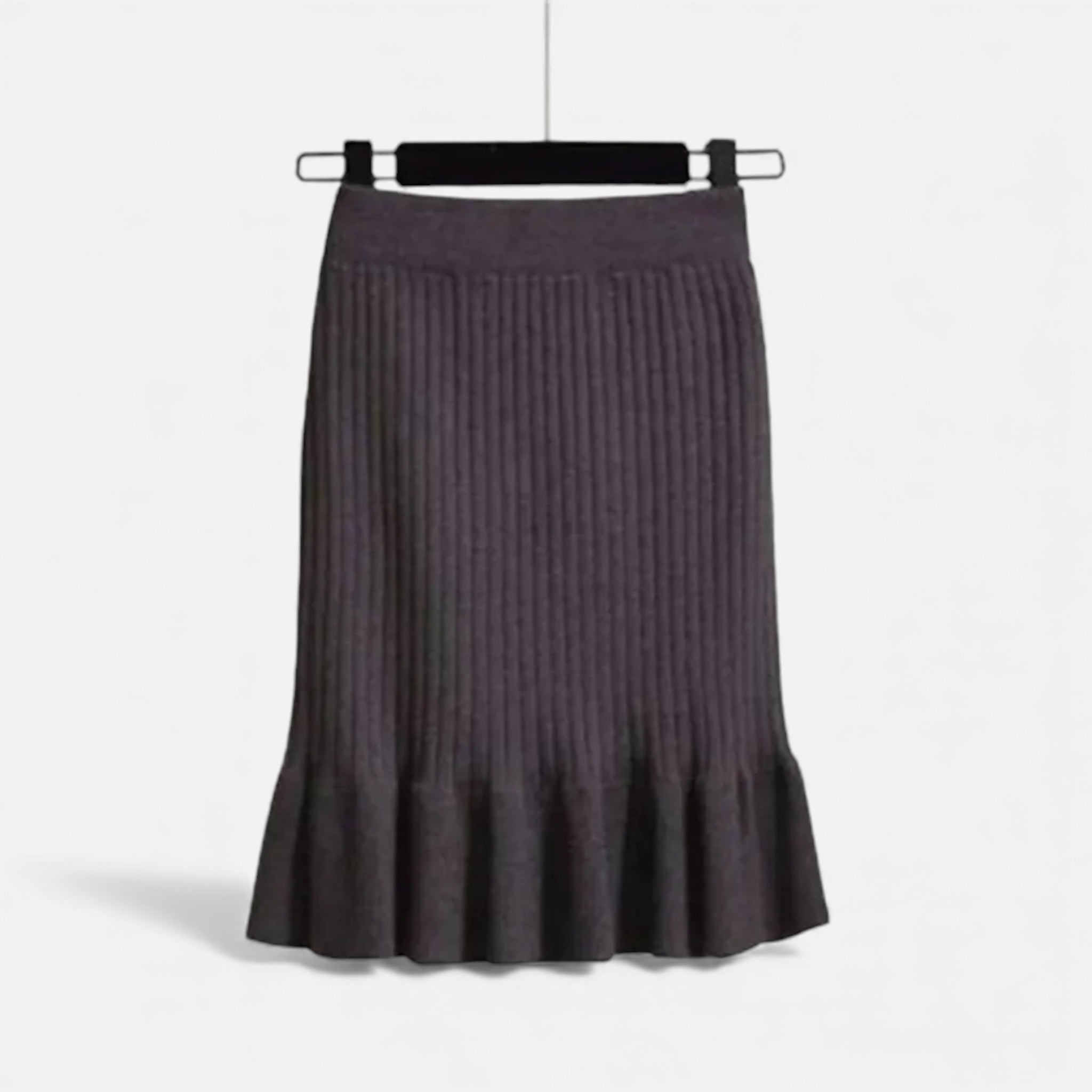 Maison Dresson | Women’s High-Waist Ribbed Knitted Skirt