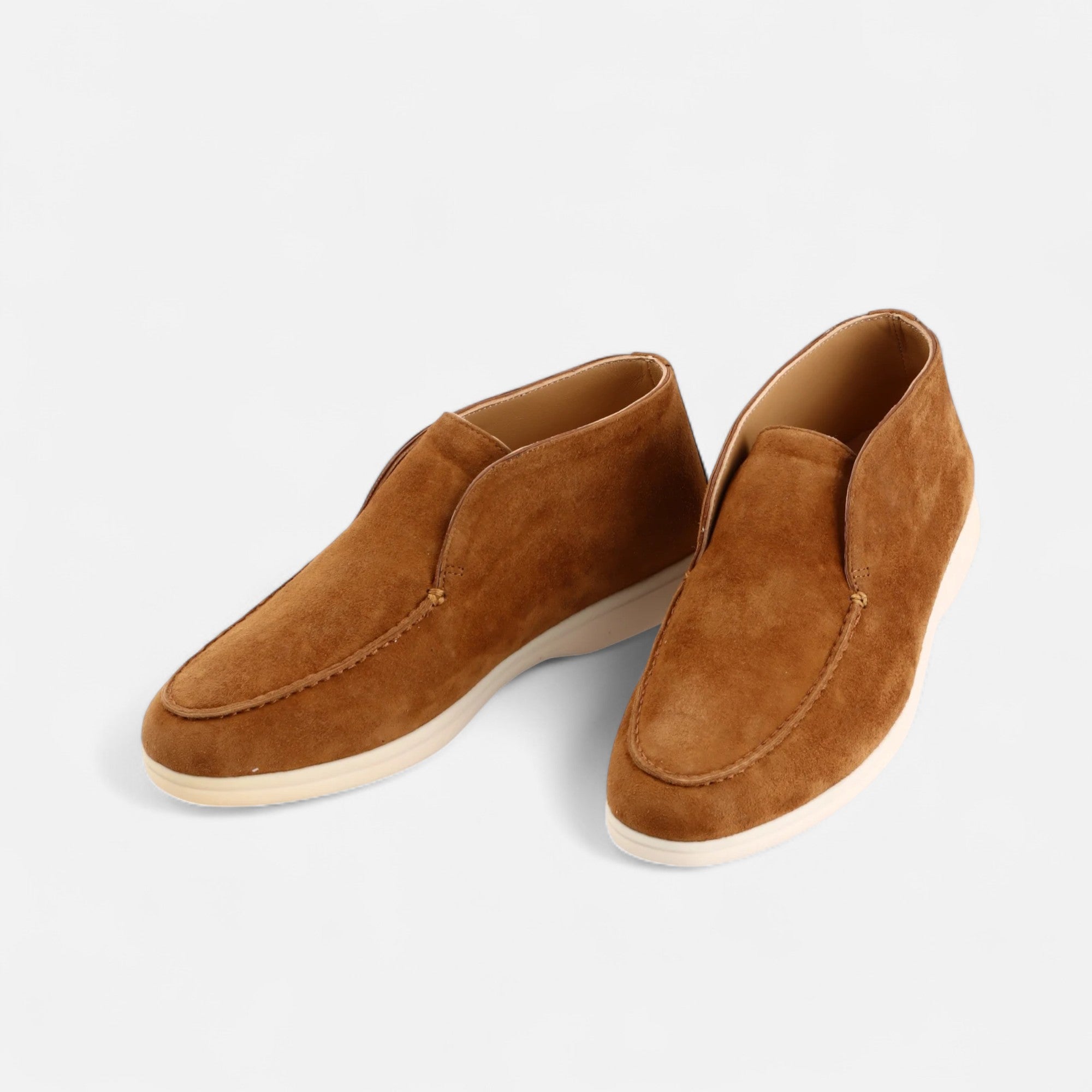 Maison Dresson | Men’s Suede Mule Loafers in Heritage Camel
