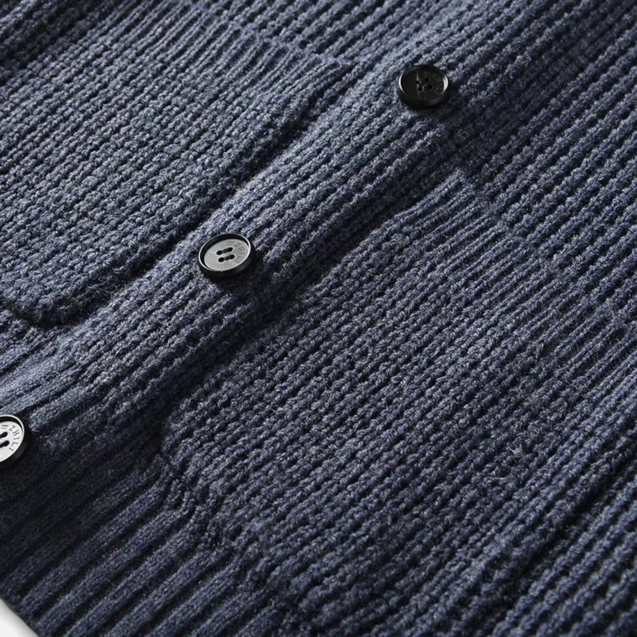 Maison Dresson | Men’s Button-Up Wool Cardigan – Classic Slim Fit Style