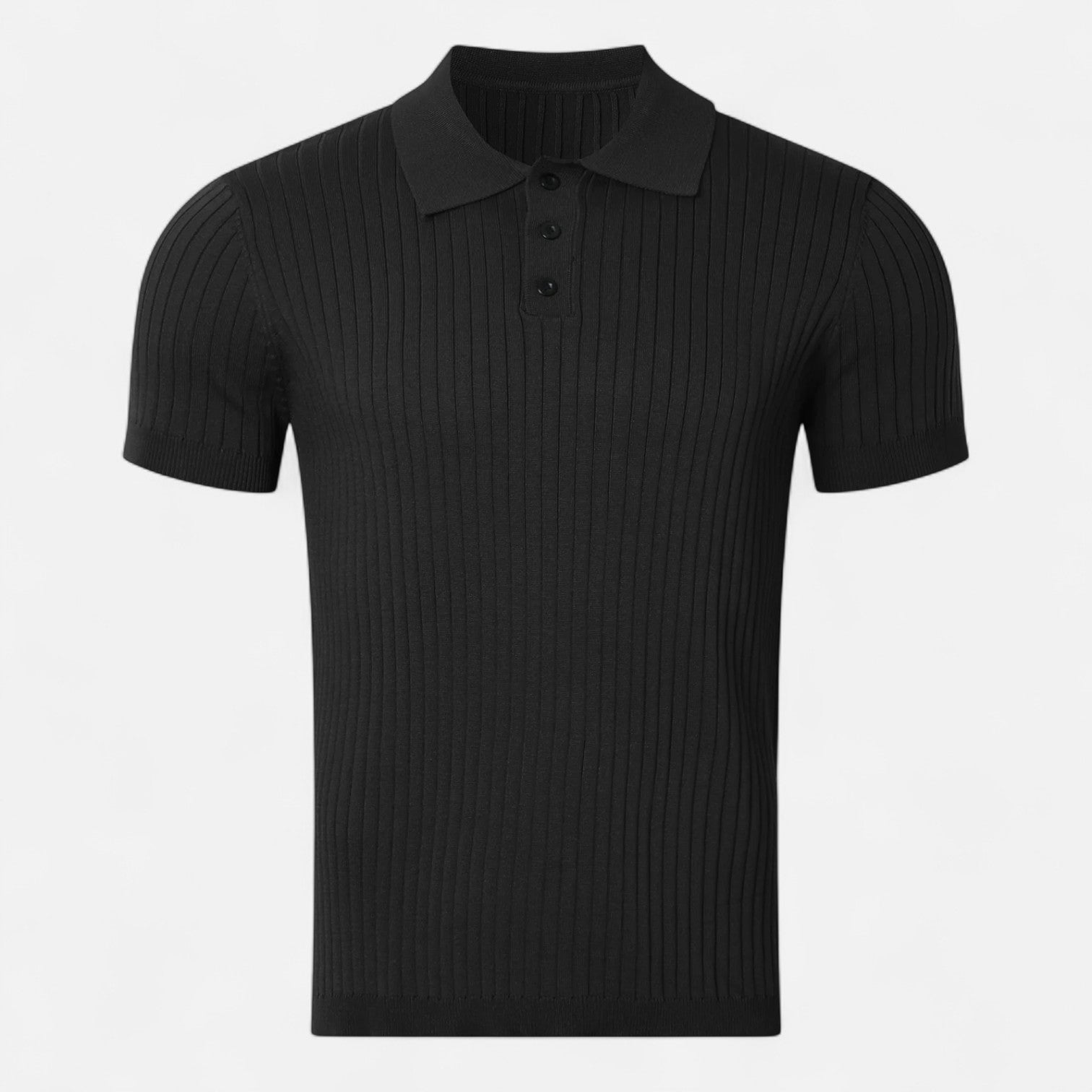 Maison Dresson | Men’s Retro Knitted Short‑Sleeve Striped Polo – Heritage Texture, Casual Refinement