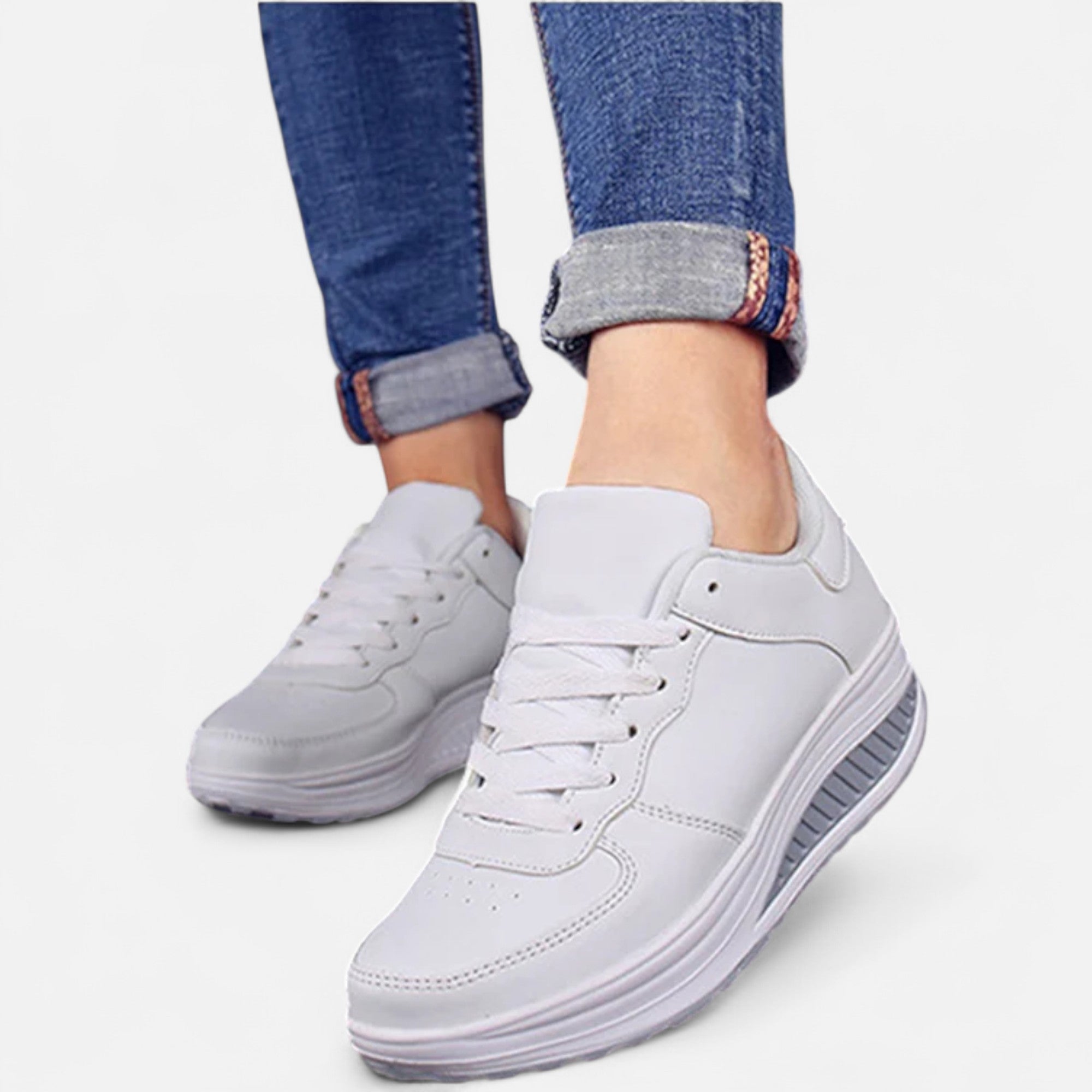 Maison Dresson | Women’s Leather Wedge Sneakers Édition Élégance
