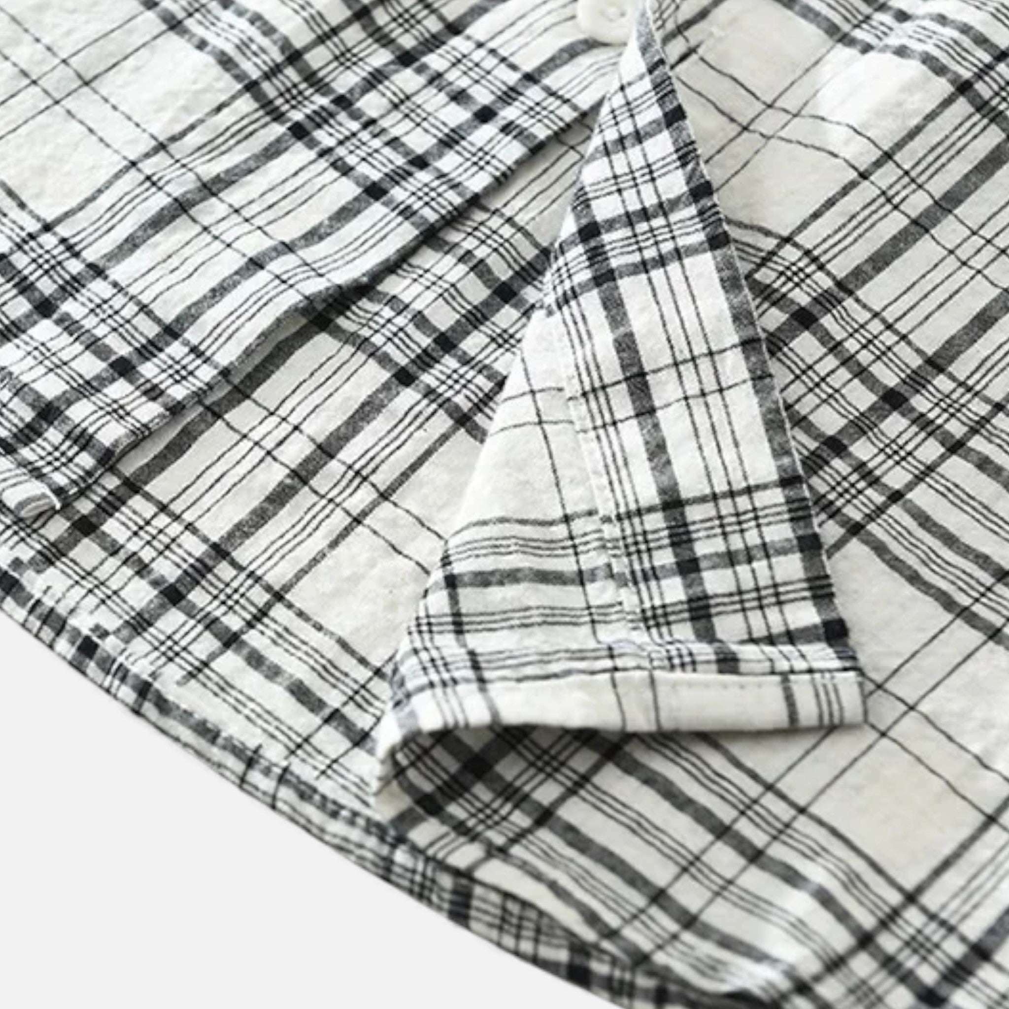 Maison Dresson | Men’s Plaid Long-Sleeve Loose Shirt with Pocket