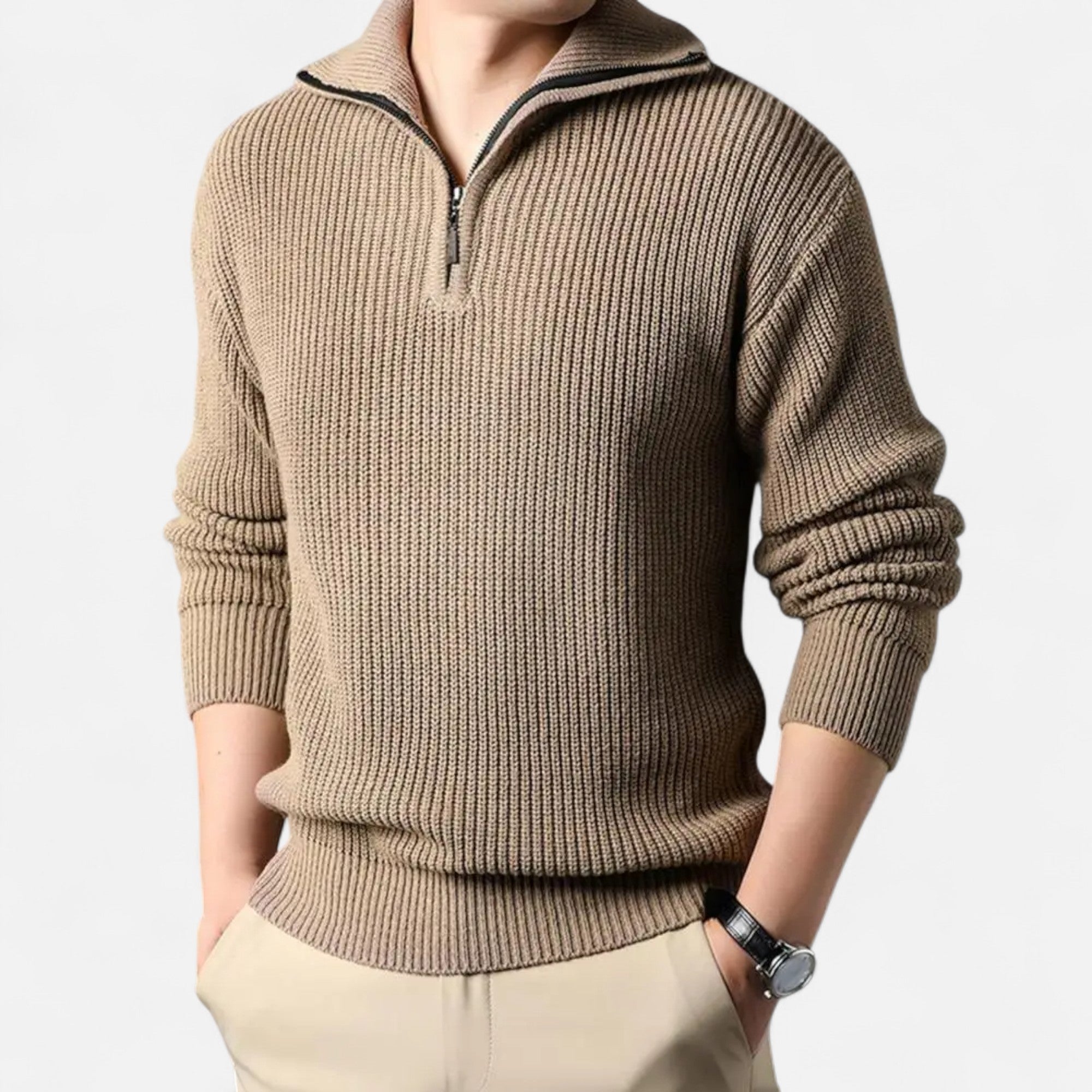 Maison Dresson | Men’s Wool-Blend Half-Zip Sweater