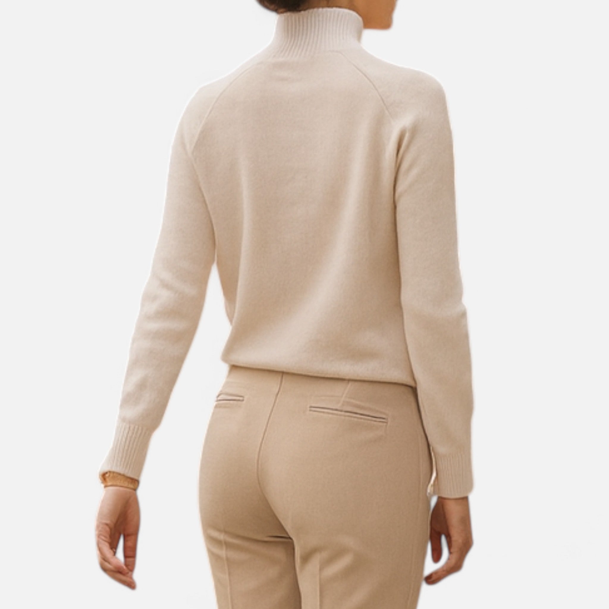 Maison Dresson | Women's Merino Wool & Cashmere Mock-Neck Sweater