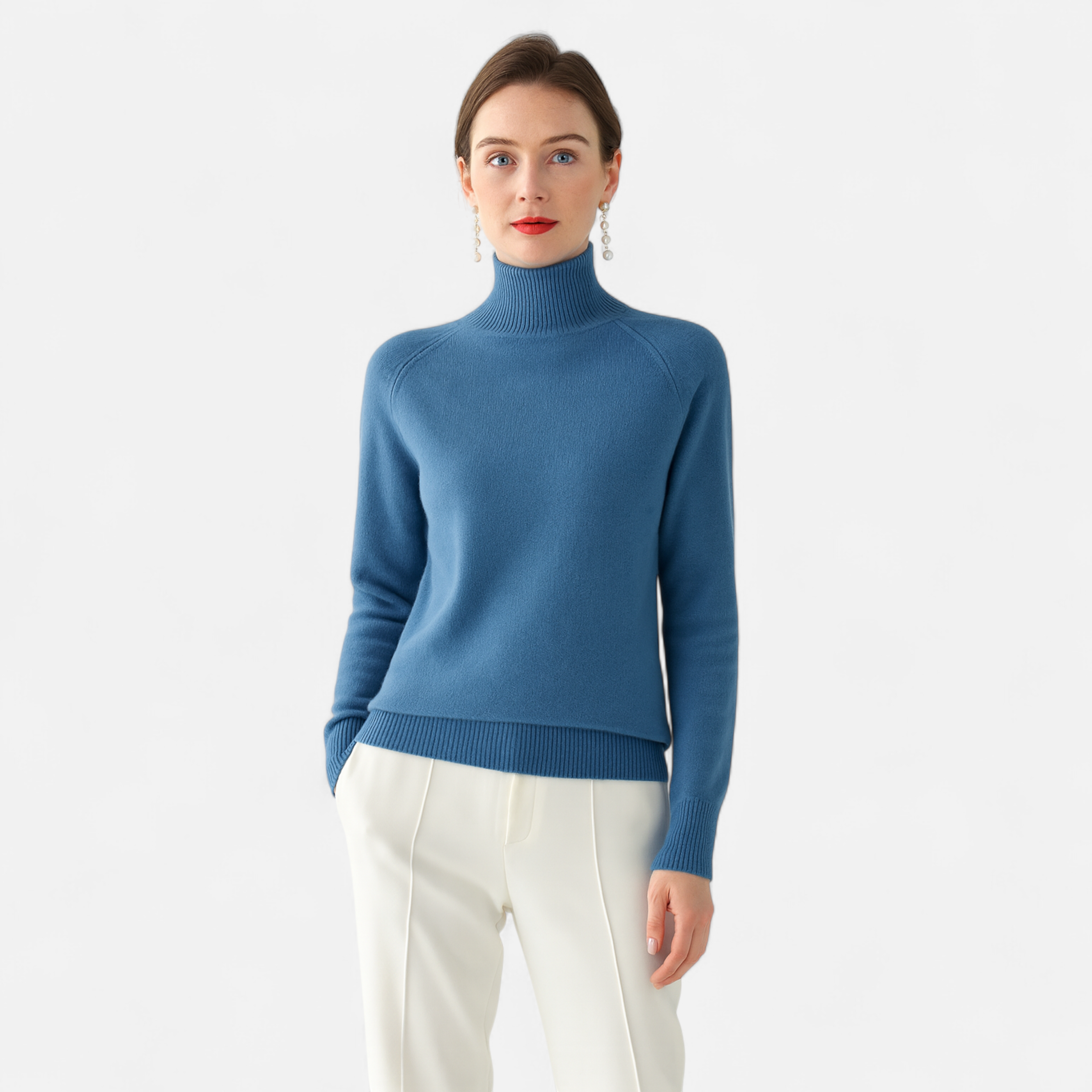 Maison Dresson | Women's Merino Wool & Cashmere Mock-Neck Sweater