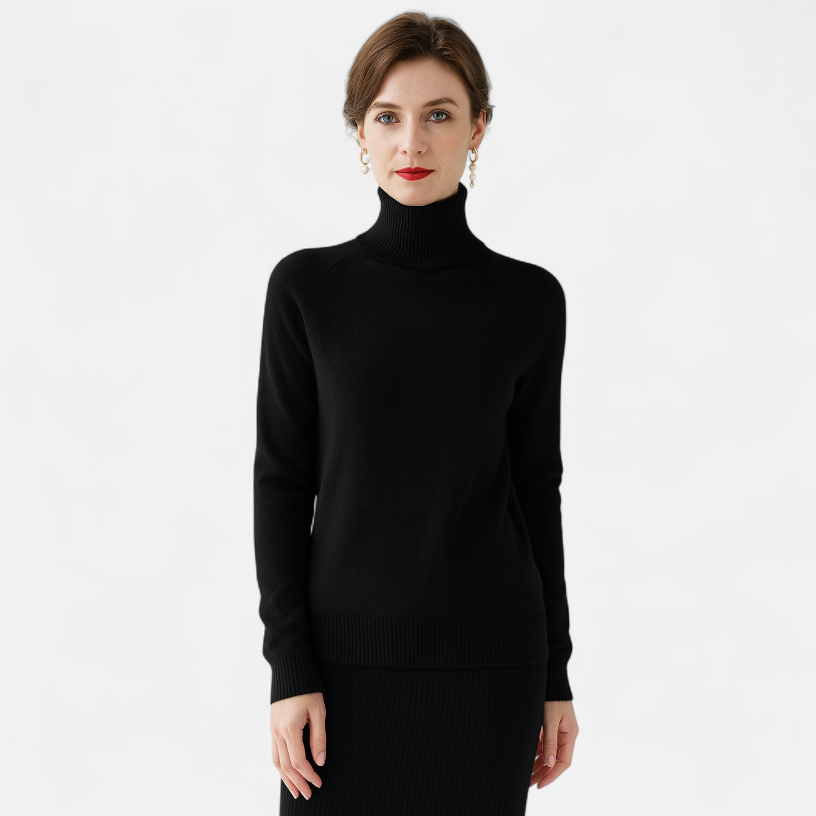 Maison Dresson | Women's Merino Wool & Cashmere Mock-Neck Sweater