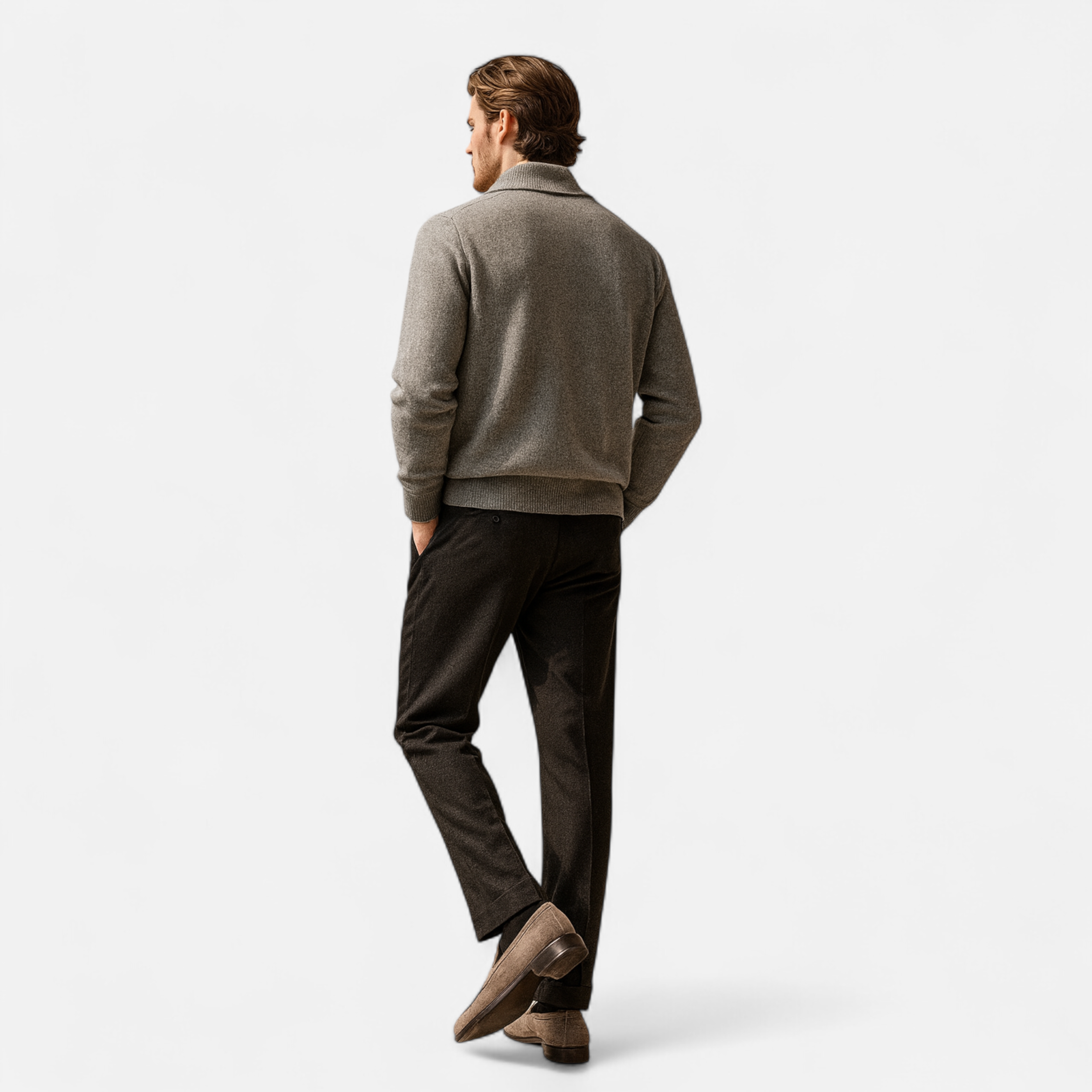 Maison Dresson | Men’s Merino Wool Suit-Collar Cardigan