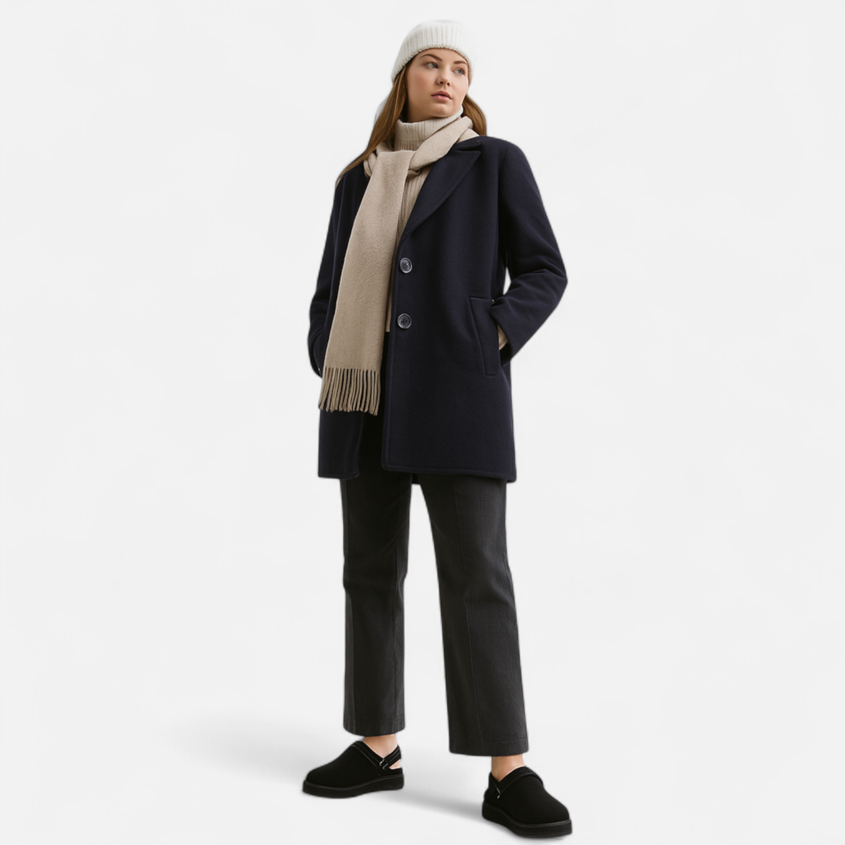 Maison Dresson | Women’s Covered-Toe Leather Bocen Slippers