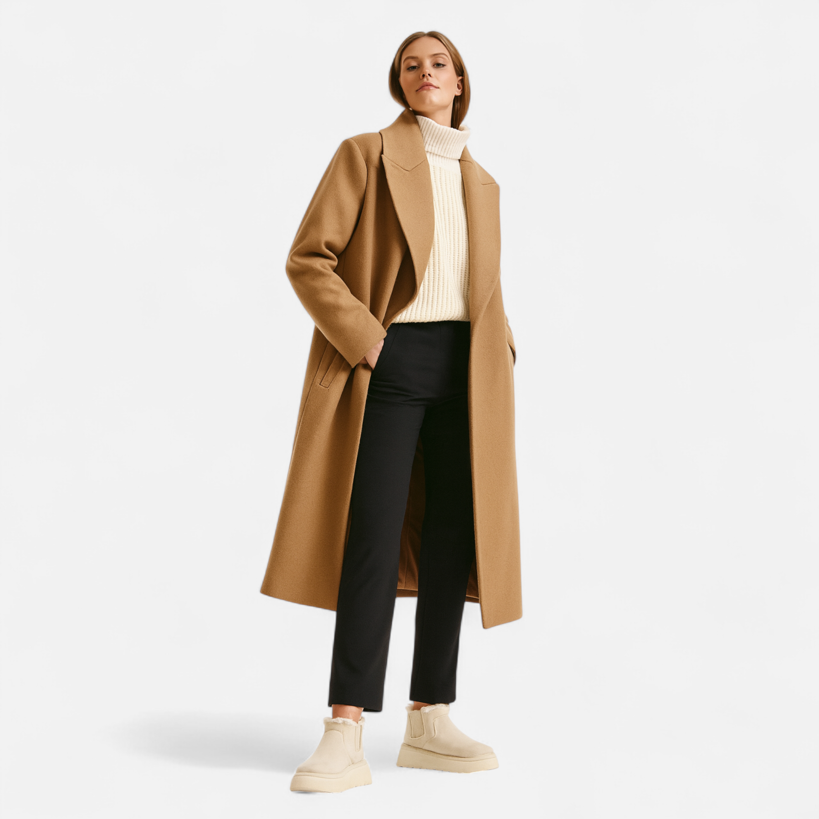 Maison Dresson | Women’s Short Plush Platform Ankle Boots