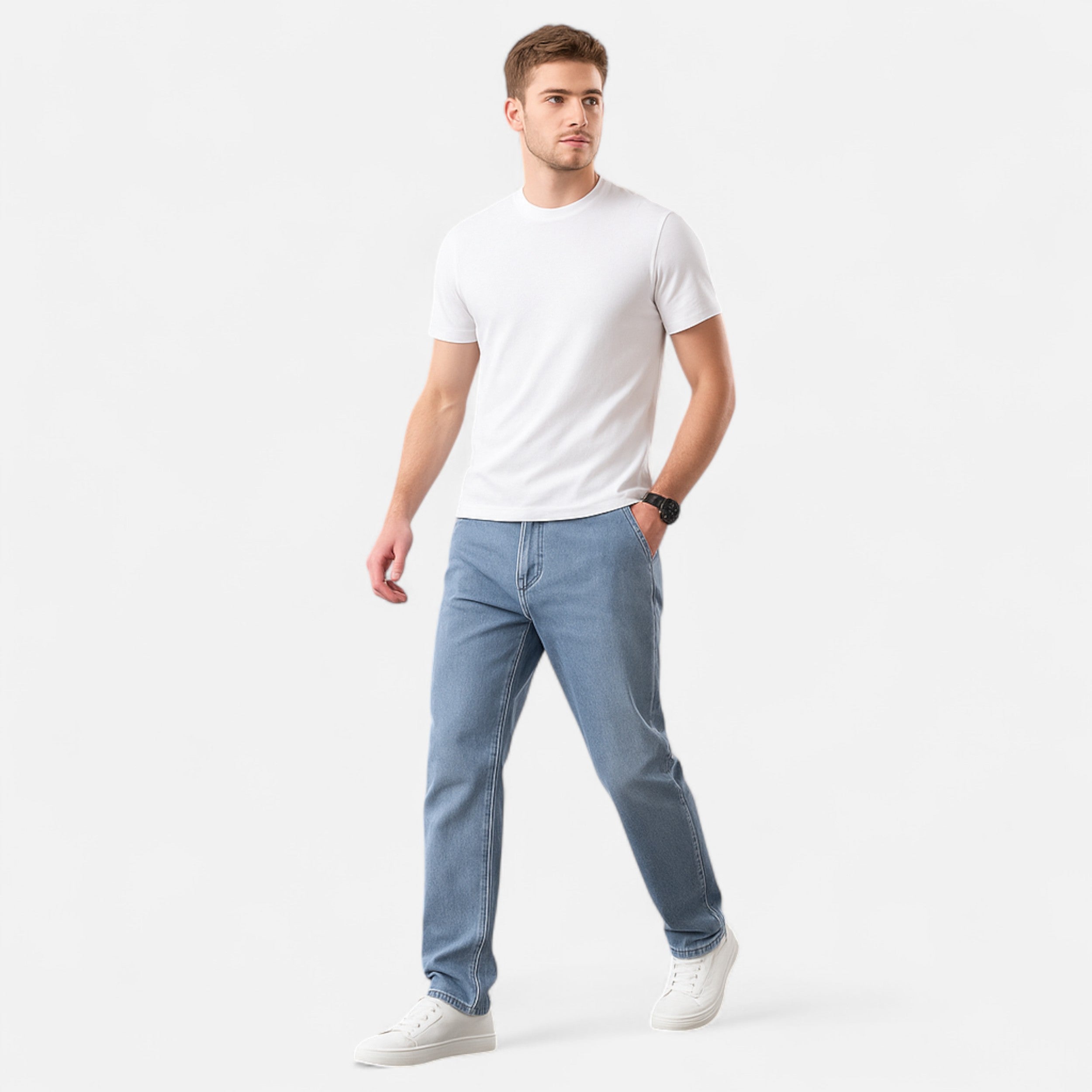 Maison Dresson | Men’s Straight-Leg Lyocell Denim Jeans