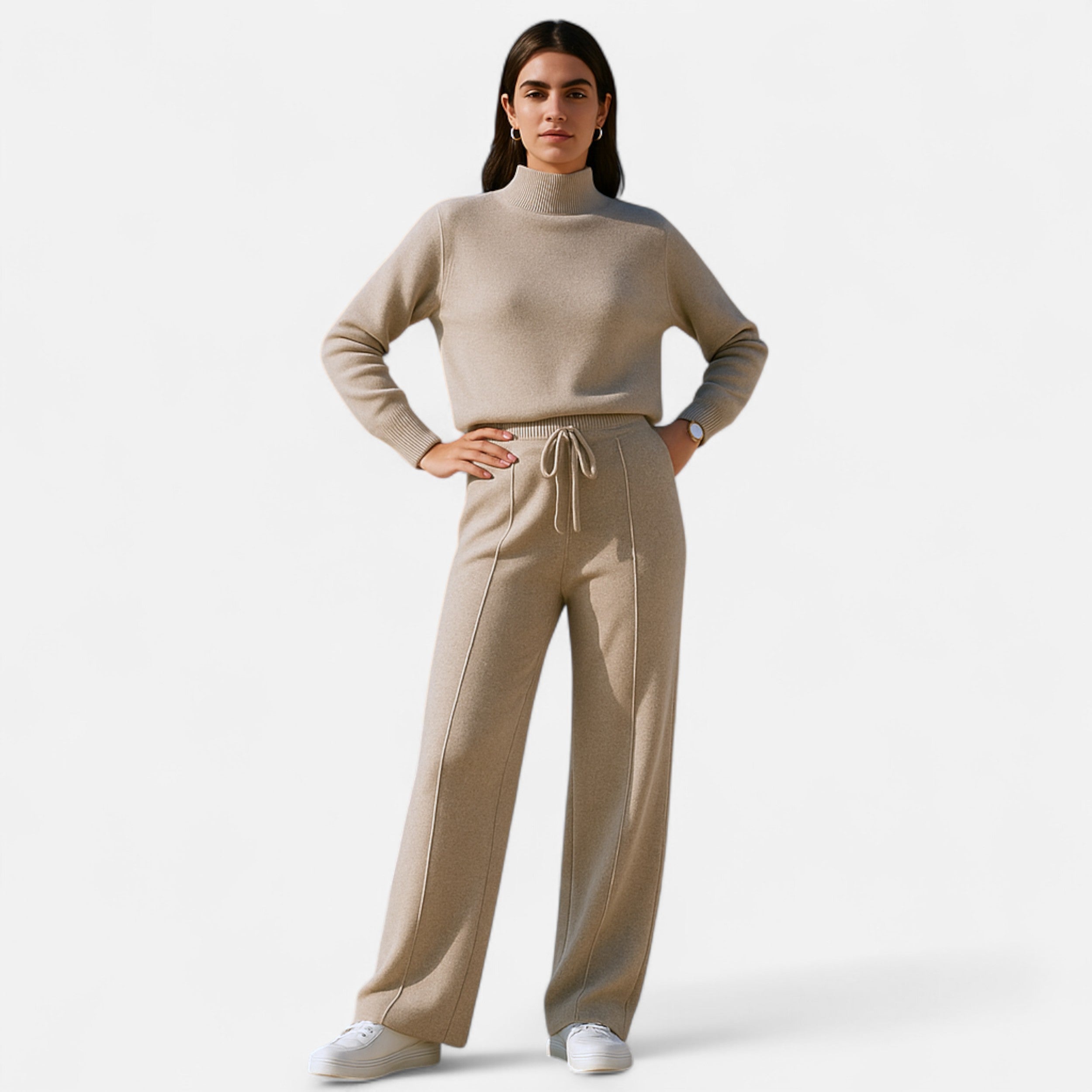 Maison Dresson | Women’s Wool Wide-Leg Knit Trousers