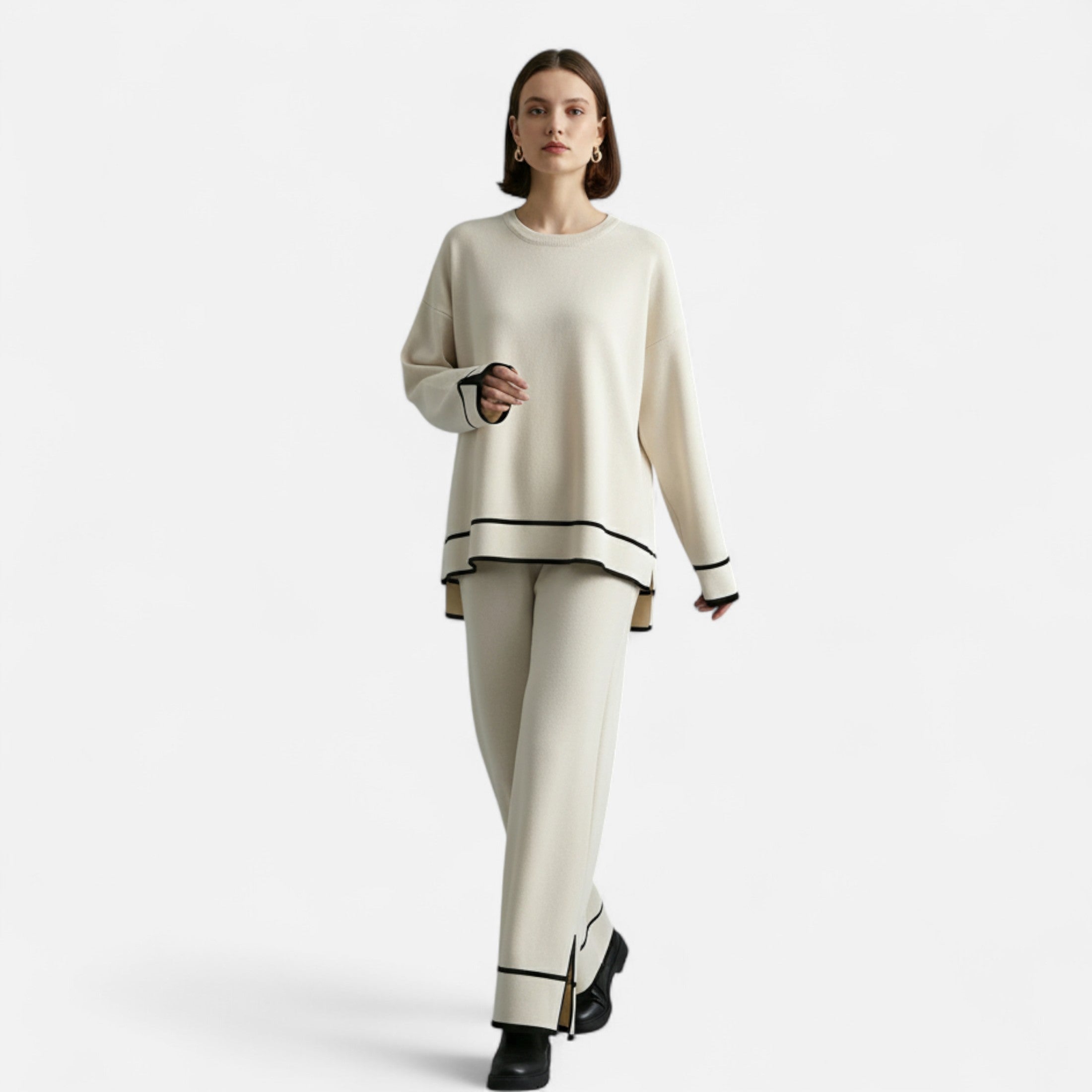 Maison Dresson | Women’s Knitted Two-Piece Set – Effortless Winter Poise