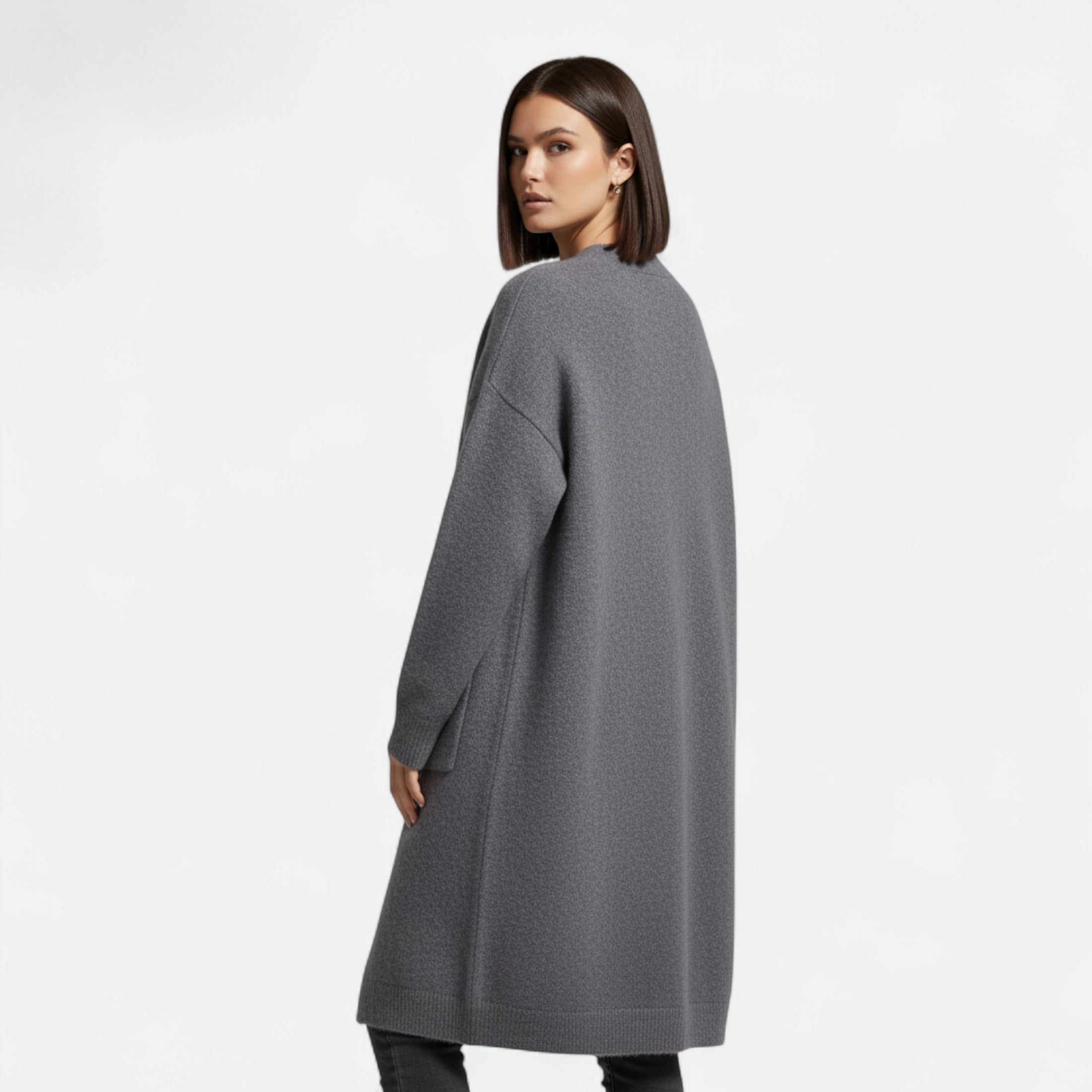 Maison Dresson | Women’s Thick Knit Cardigan – V-Neck Autumn Warmth
