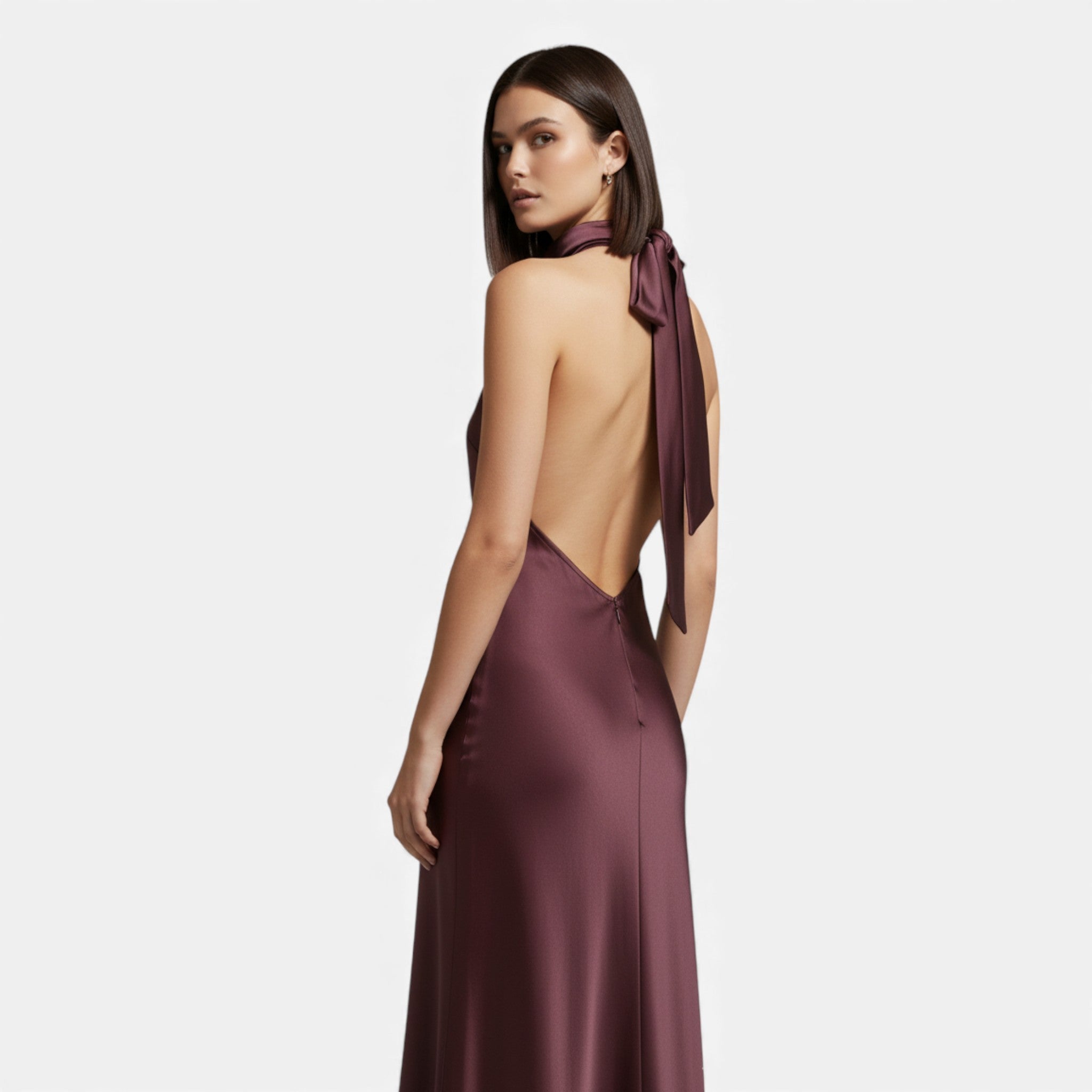 Maison Dresson | Women’s Backless Satin Long Dress