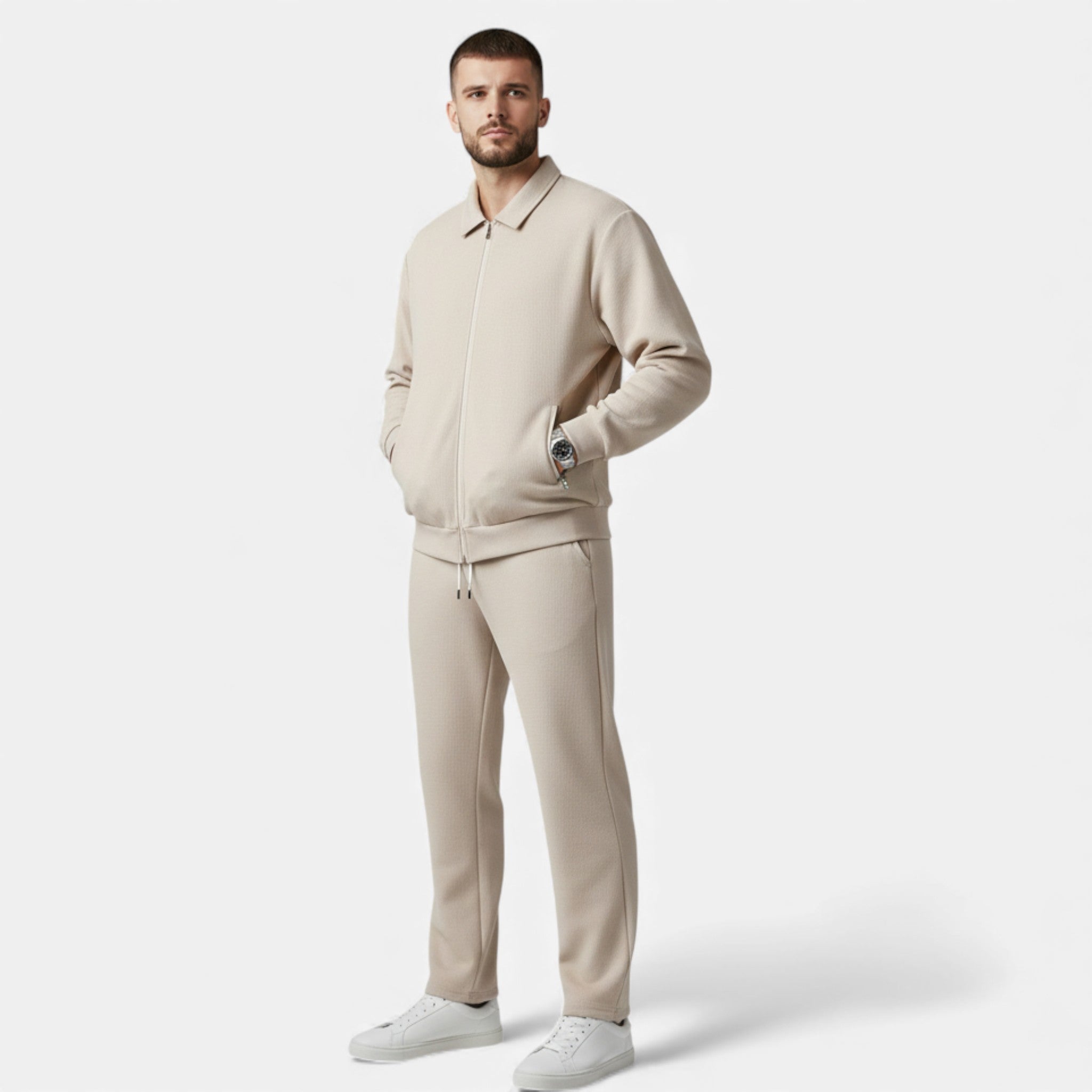 Maison Dresson| Men’s 2-Piece Waffle Knit Casual Outfit