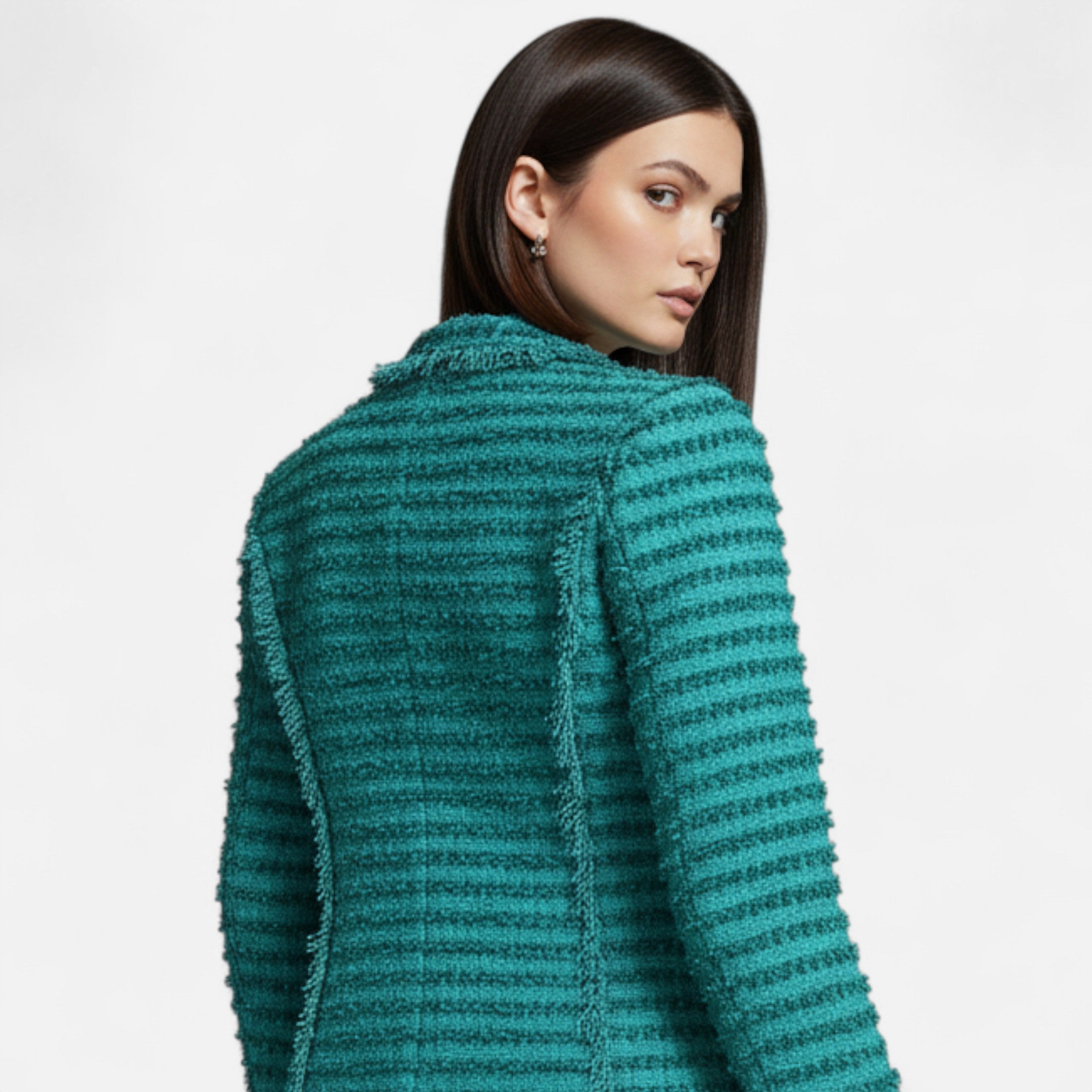 Maison Dresson | Women’s Tweed Blazer – Slim Fit with Tassel Fringe