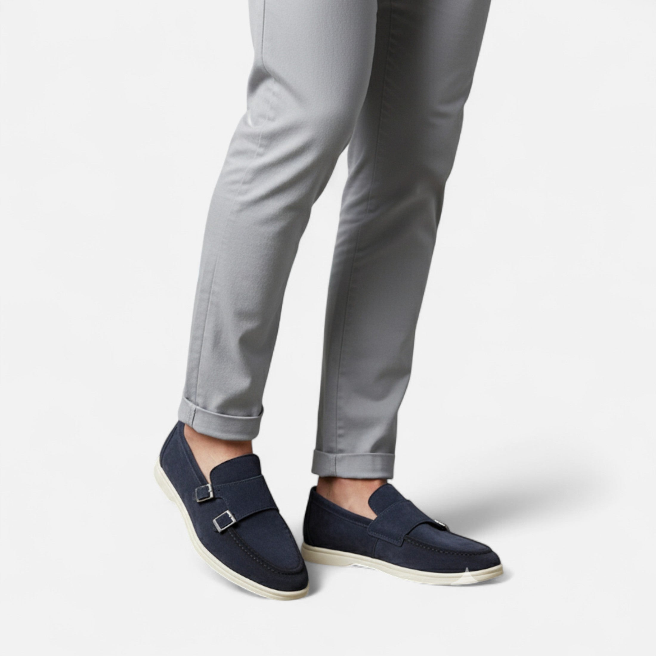Maison Dresson | Men’s Suede Monk Strap Loafers – Slip-On Elegance