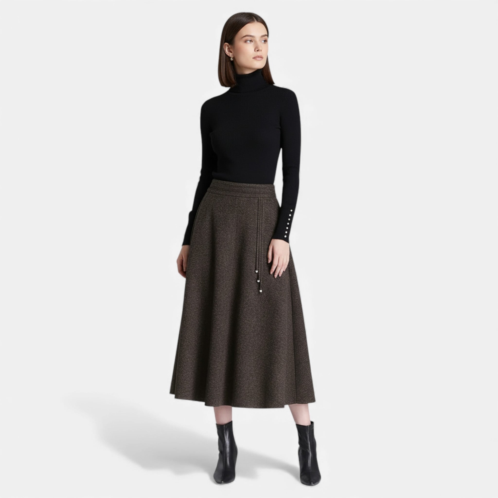 Maison Dresson | Women’s Elegant Tweed Skirt with Pockets