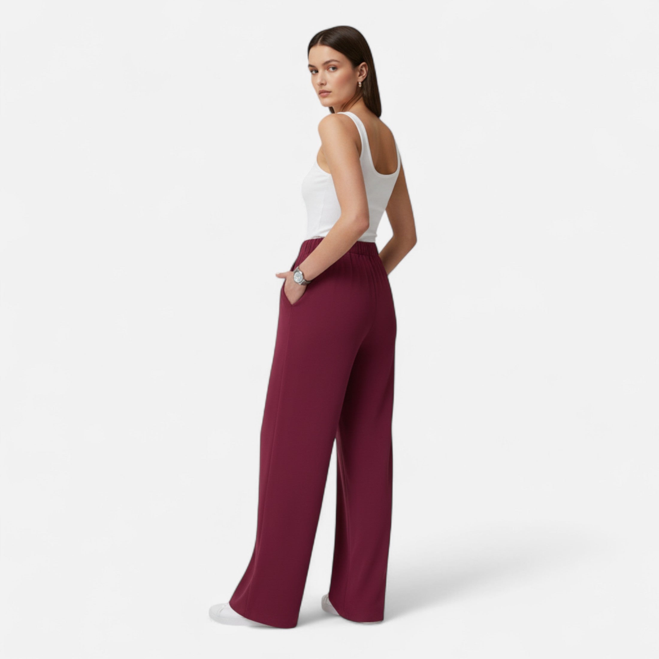 Maison Dresson | Women's Elegant Waffle Palazzo