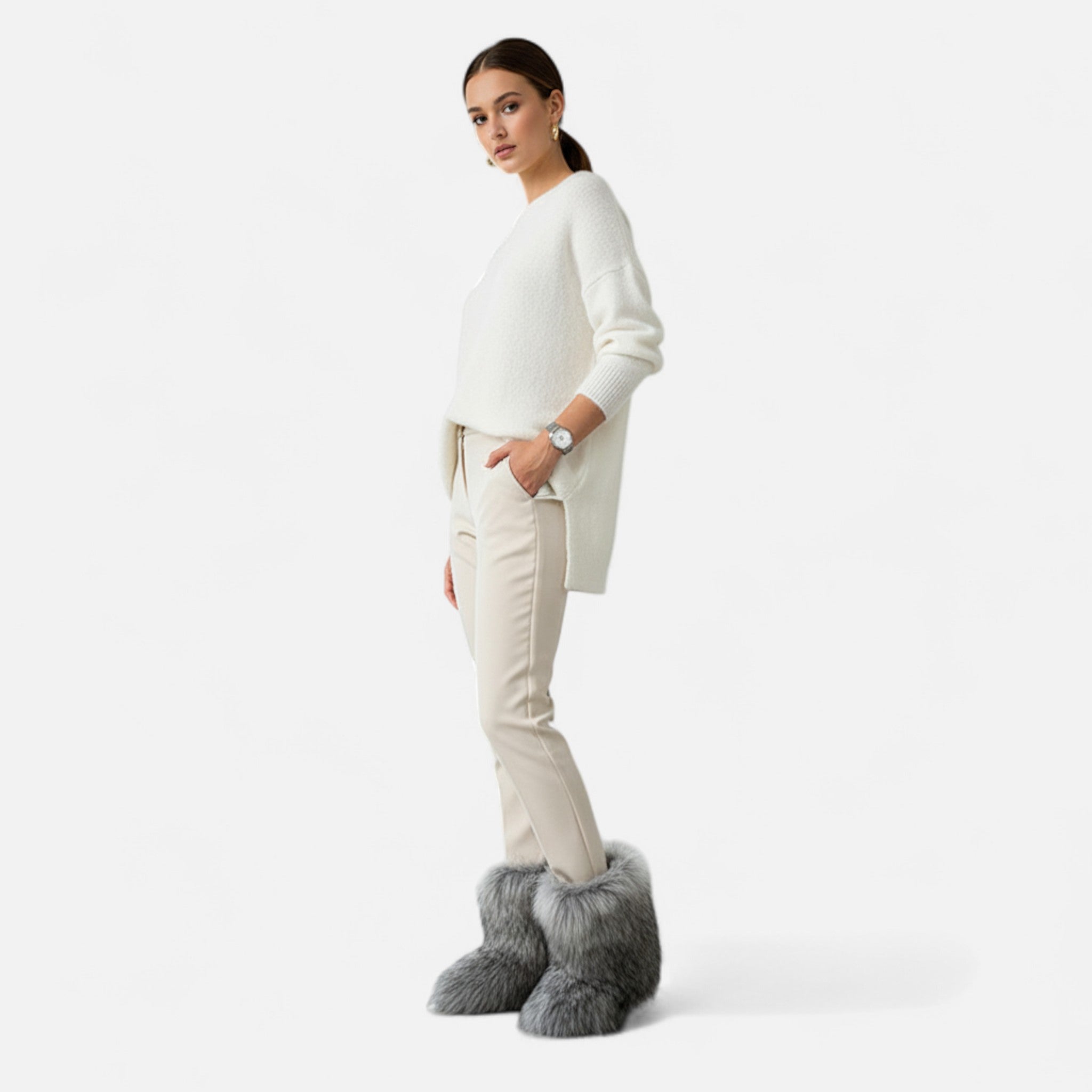 Maison Dresson | Women’s Faux Fur Boots – Winter Luxe Comfort