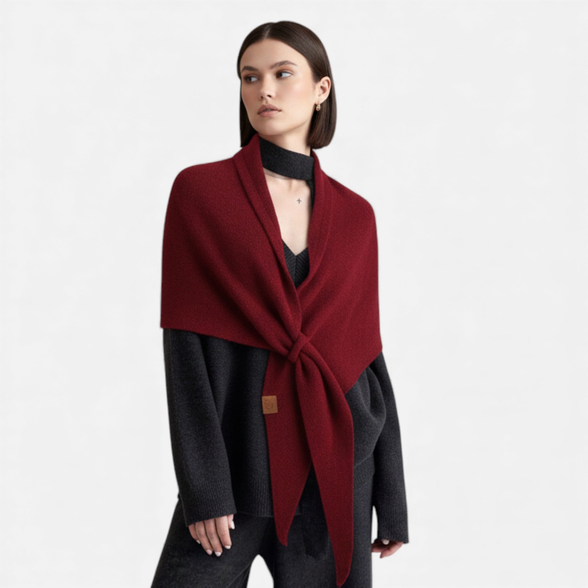 Maison Dresson | Women’s Oversized Wool-Blend Triangle Shawl Scarf