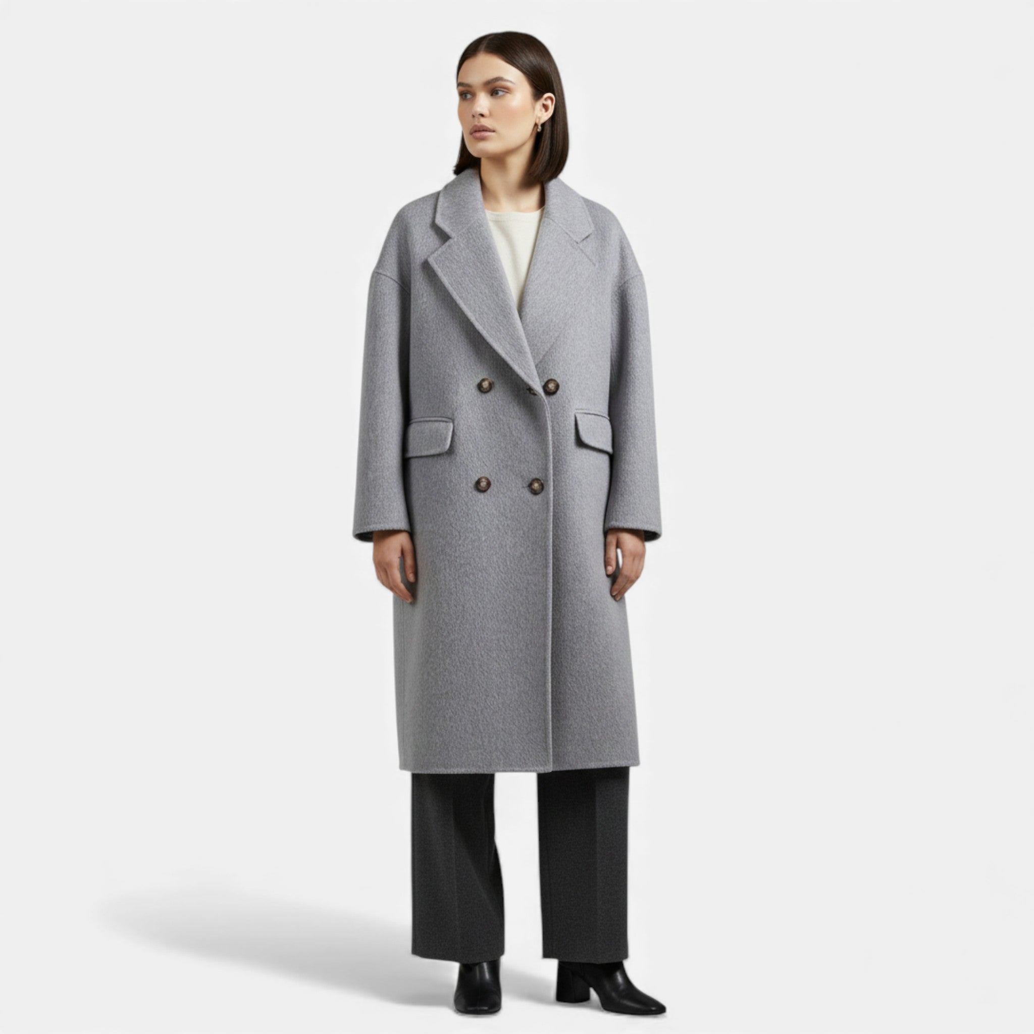 Maison Dresson | Women’s Double Pocket Wool-Blend Winter Coat