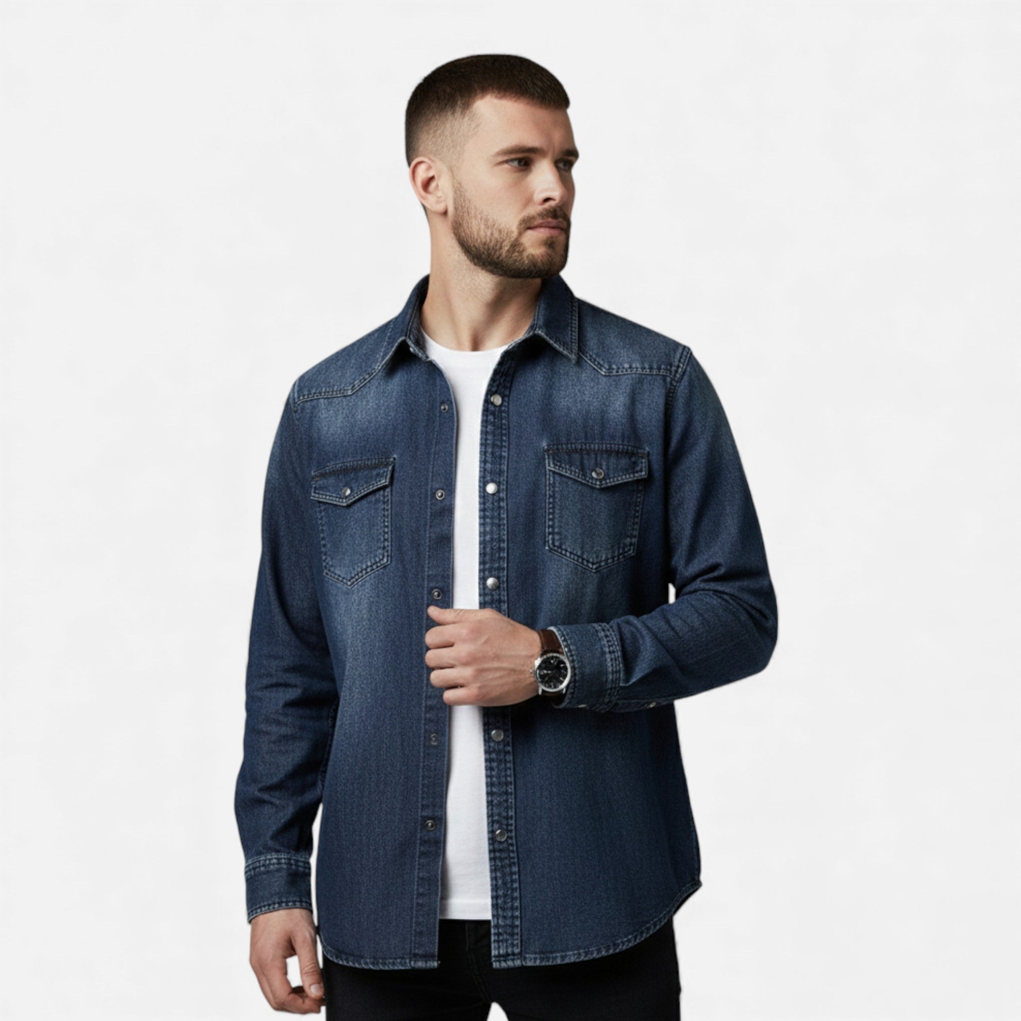 Maison Dresson | Men’s Loose-Fit Denim Shirt for Autumn/Winter