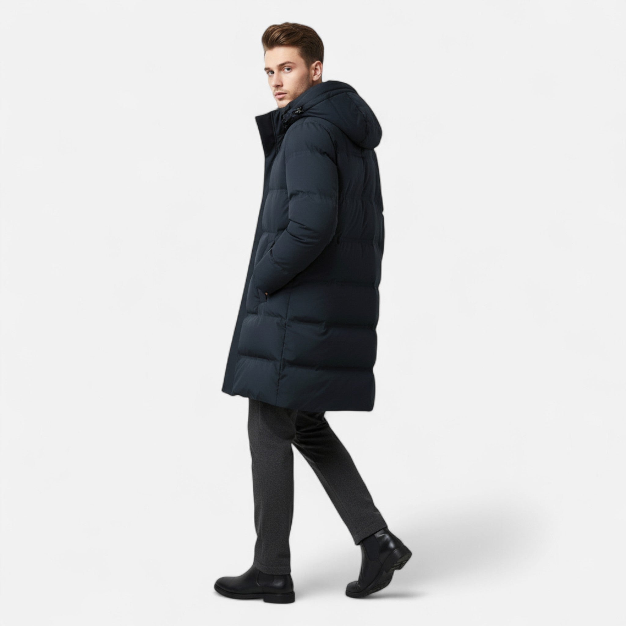 Maison Dresson | Men’s Winter Down Parka – Hooded Insulated Elegance