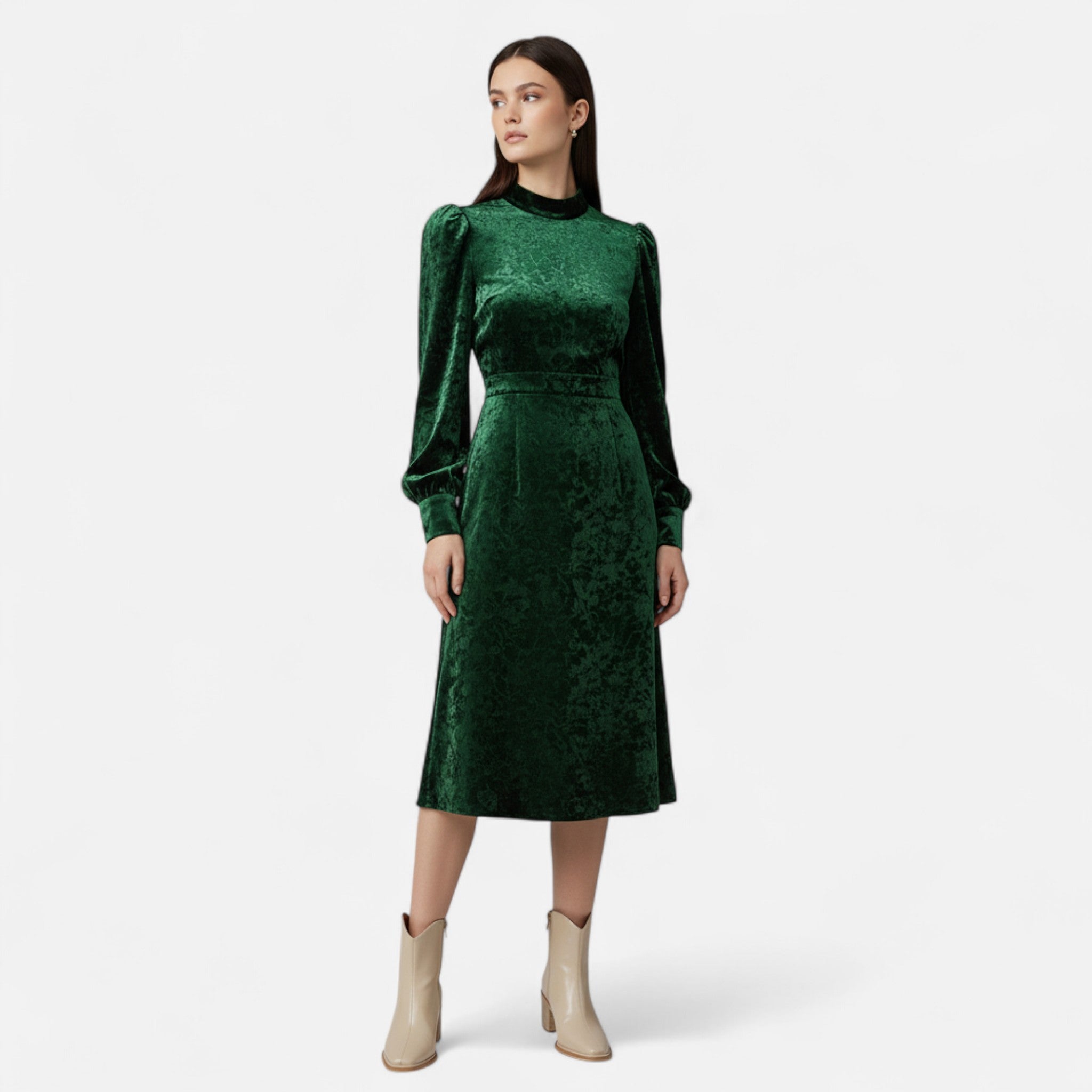 Maison Dresson | Women’s Pointed Toe PU Leather Heeled Boots