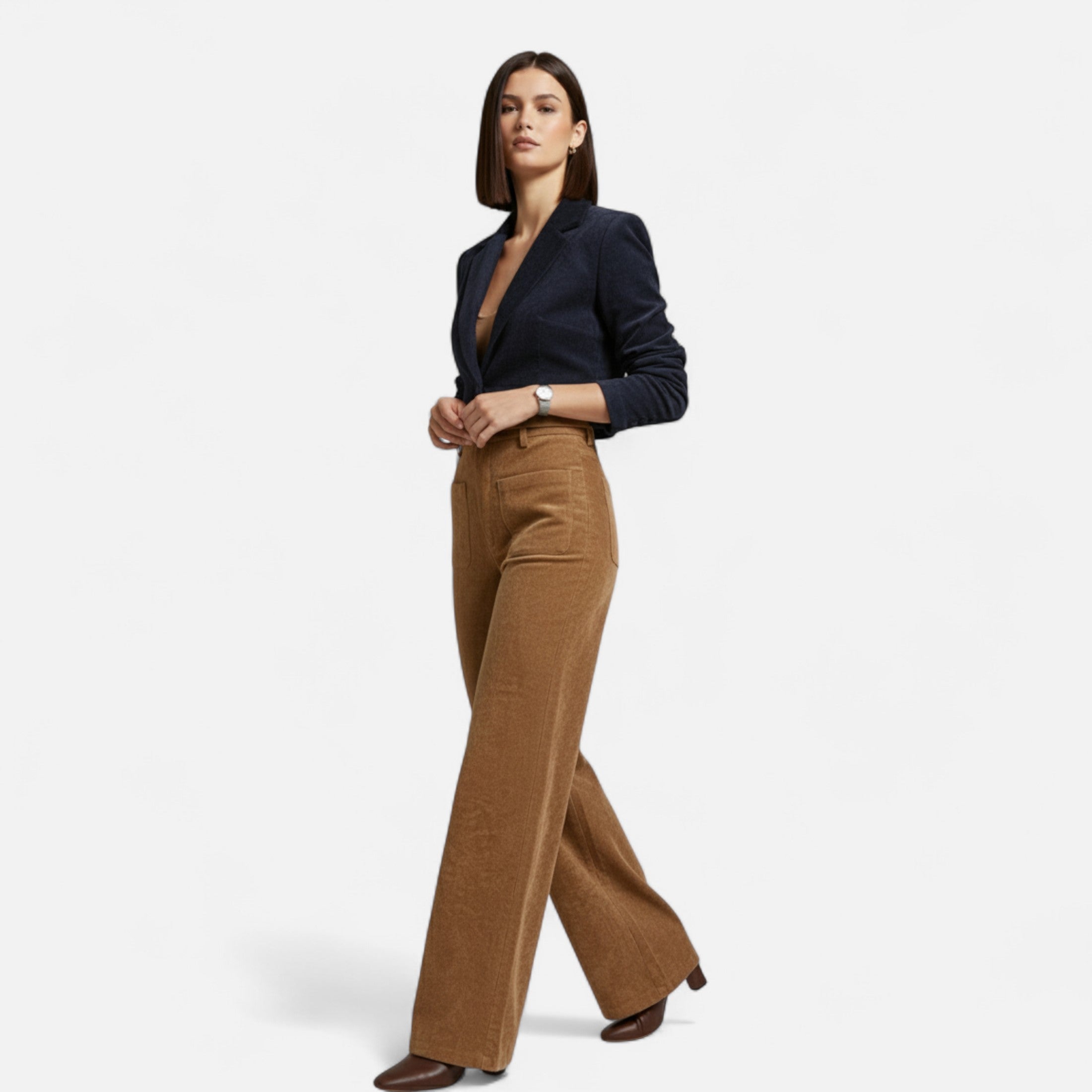 Maison Dresson | Women’s High Waist Trousers – Retro Full-Length Elegance