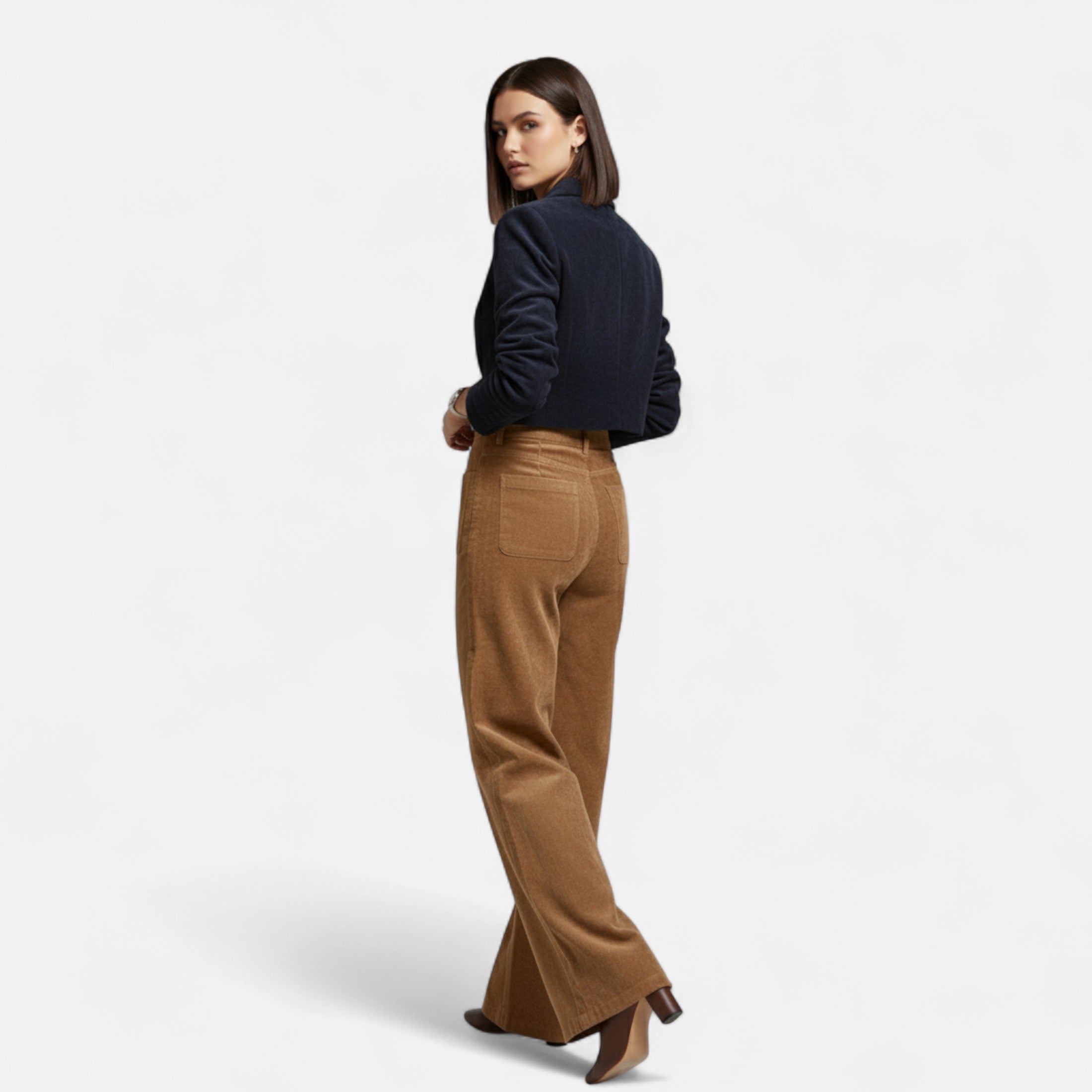 Maison Dresson | Women’s High Waist Trousers – Retro Full-Length Elegance