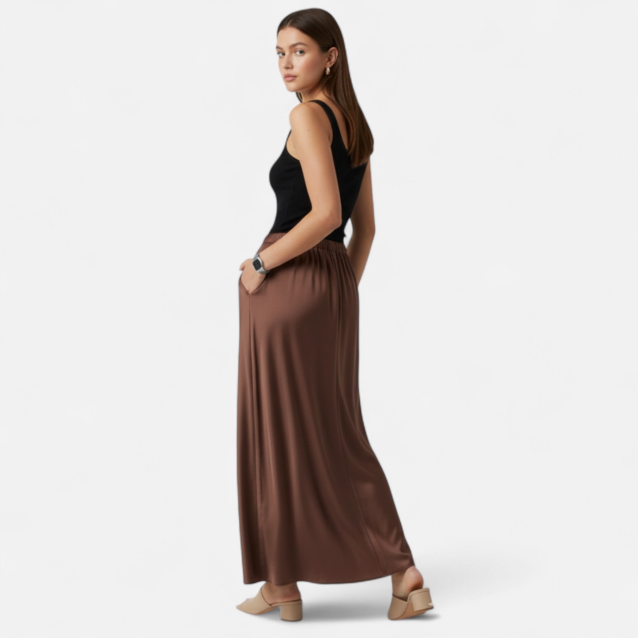 Maison Dresson | Women's Elegant High-Waist Satin Skirt