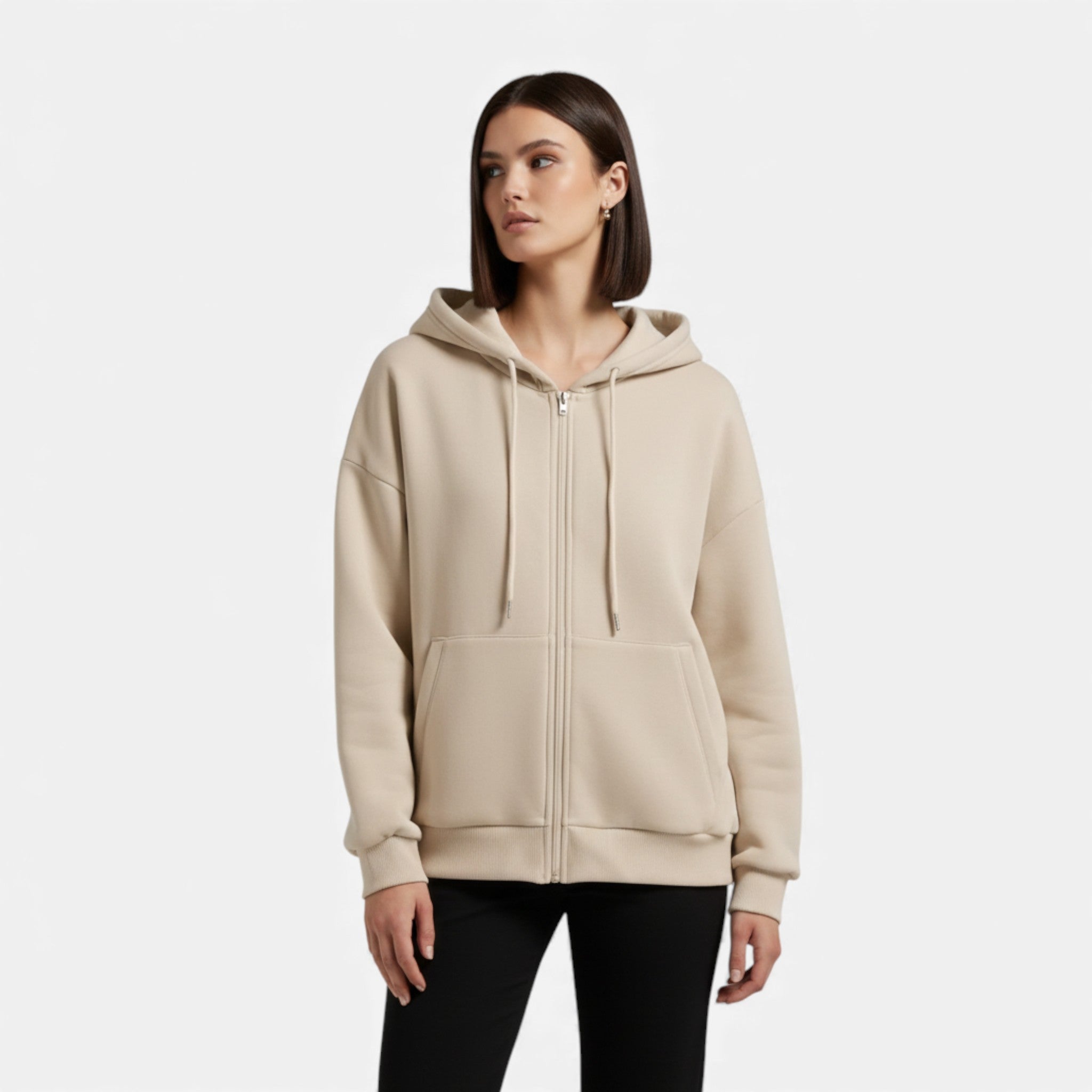 Maison Dresson | Women’s Zip-Up Knit Hoodie for Autumn/Winter