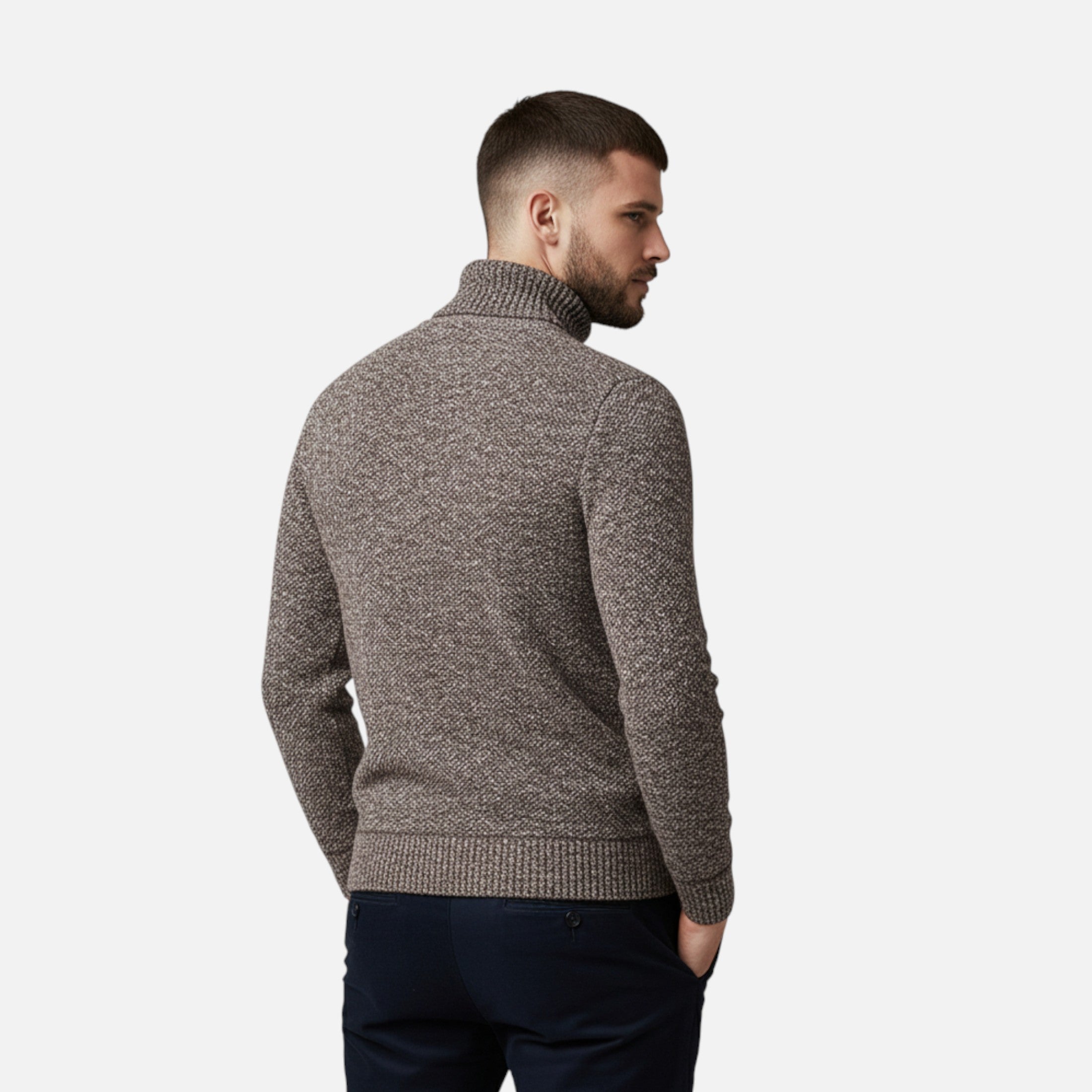 Maison Dresson | Men’s Knitted Turtleneck Sweater – Thick Winter Warmth