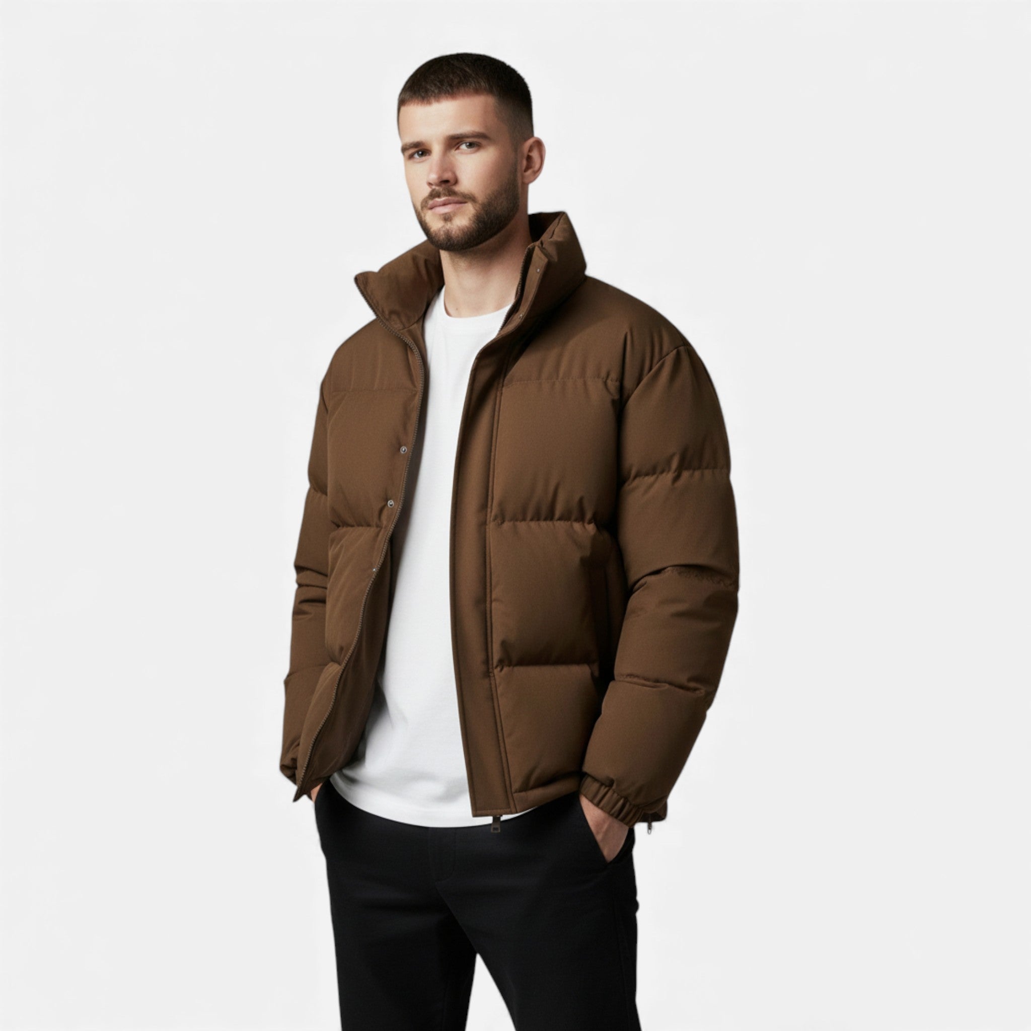 Maison Dresson| Unisex Puffer Cotton Jacket with Stand Collar