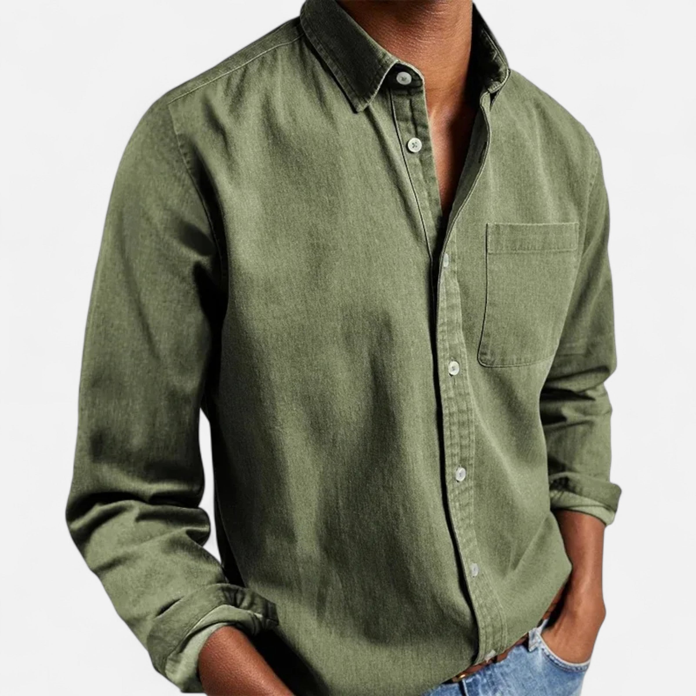 Maison Dresson | Men’s Solid Long-Sleeve Business Shirt
