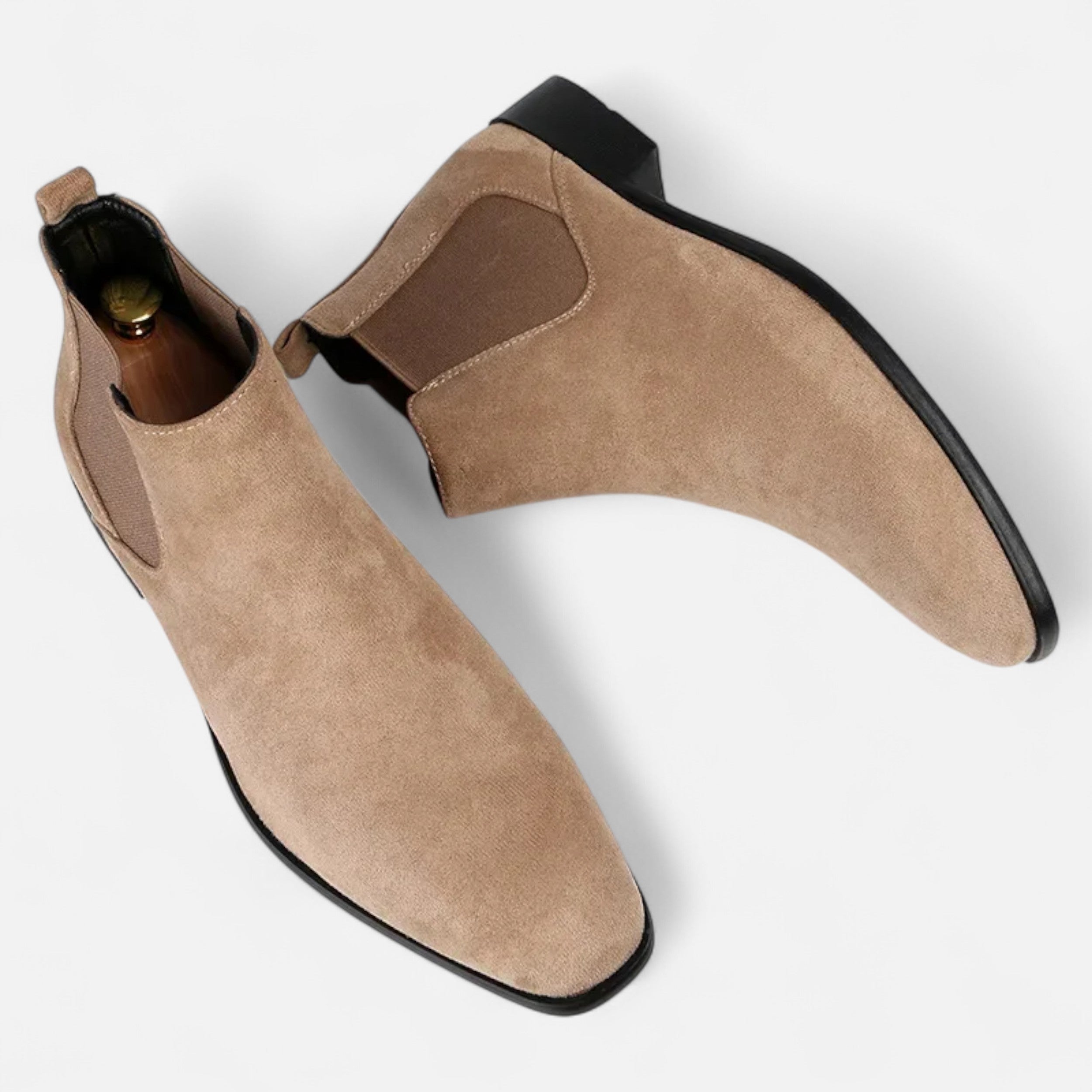 Maison Dresson | Men’s Suede Square-Toe Chelsea Boots