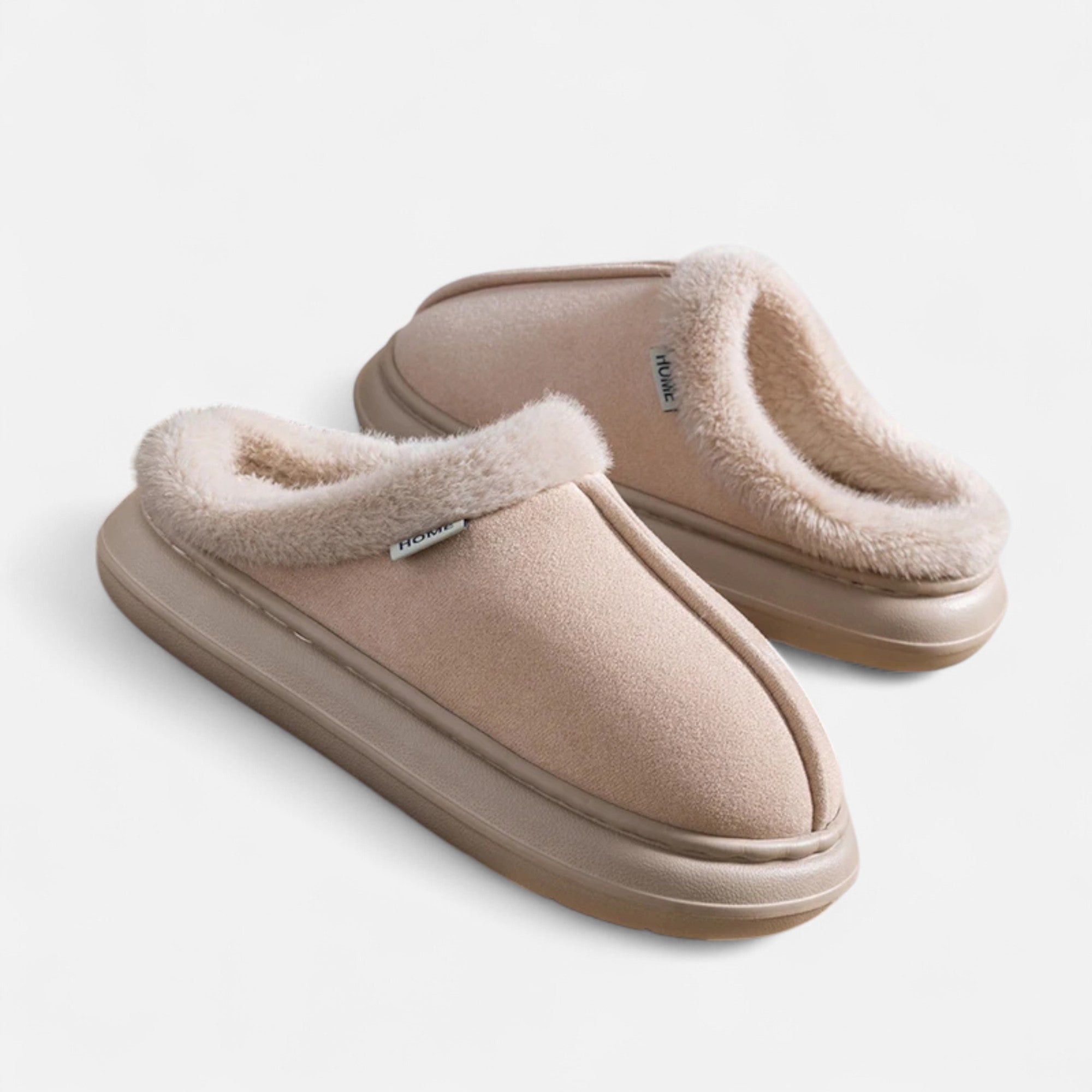 Maison Dresson | Women’s Plush Cashmere-Touch Platform Slippers