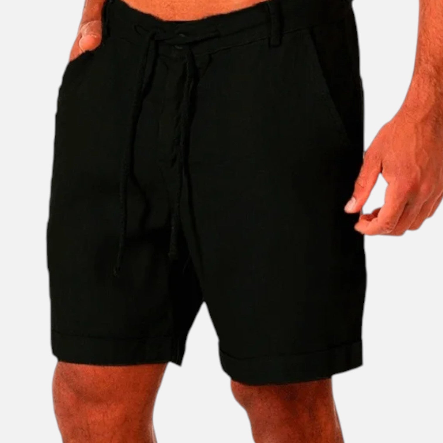 Maison Dresson | Men’s Cotton–Linen Drawstring Shorts – Summer-Ready Comfort, Refined Ventilation