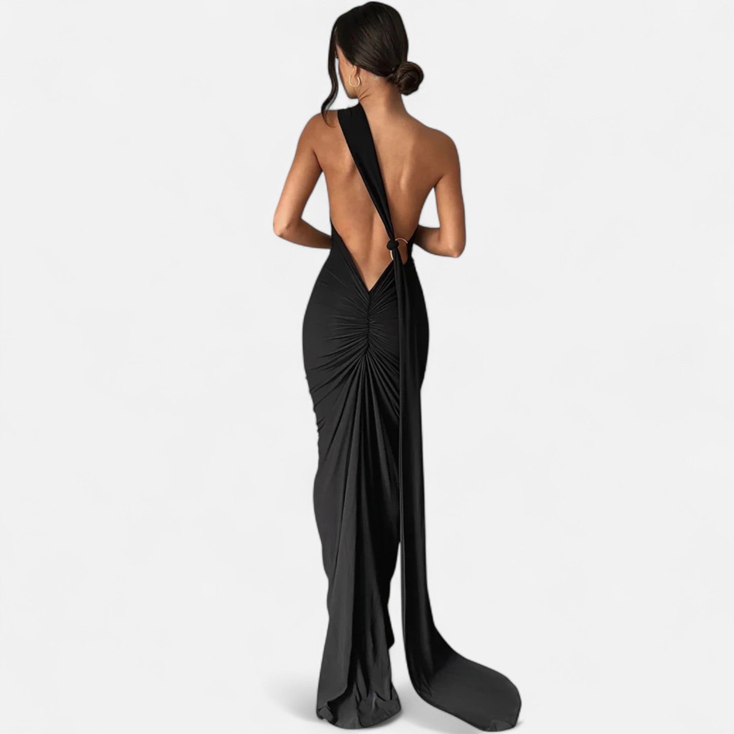 Maison Dresson | Women’s Backless Scarf-Tie Evening Dress