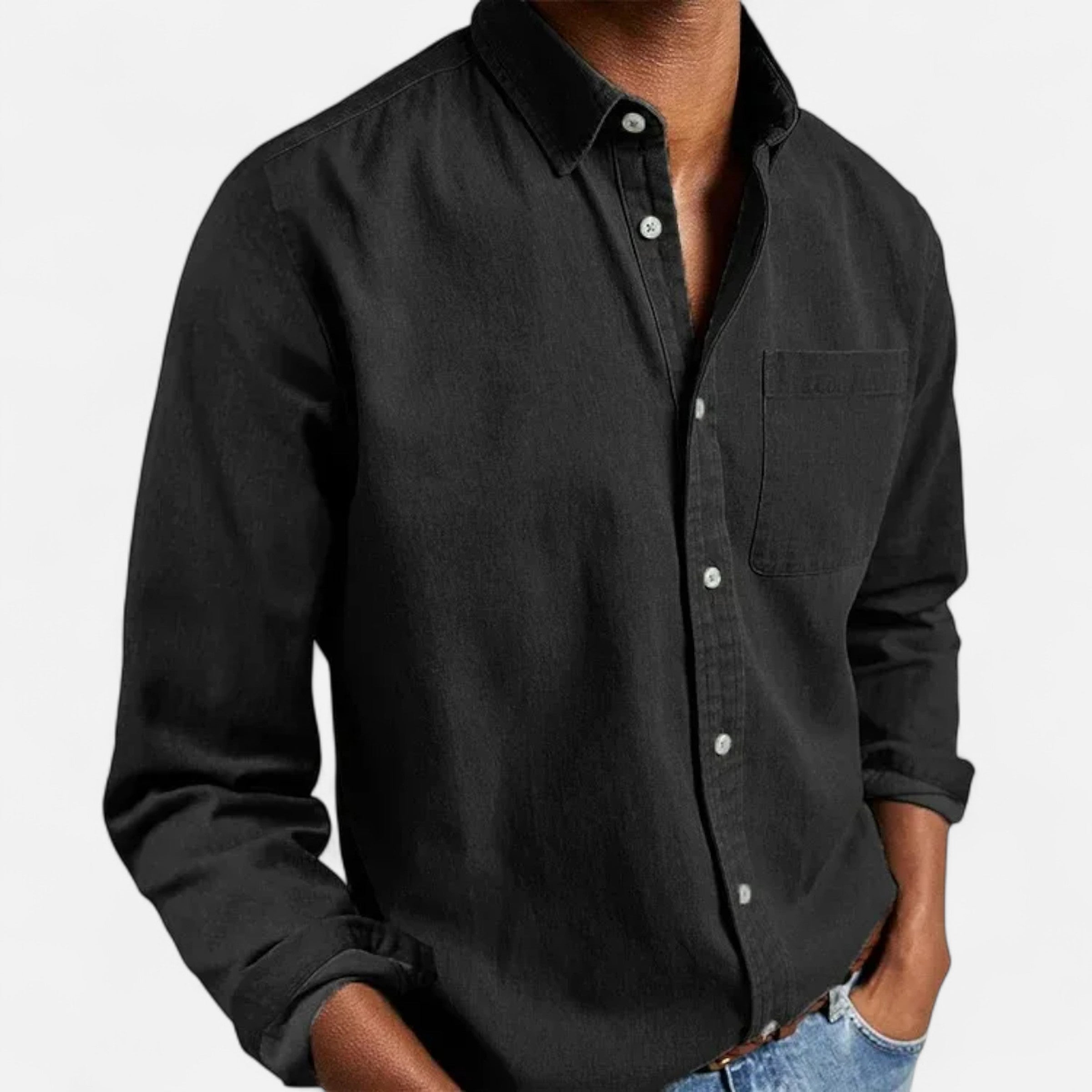 Maison Dresson | Men’s Solid Long-Sleeve Business Shirt