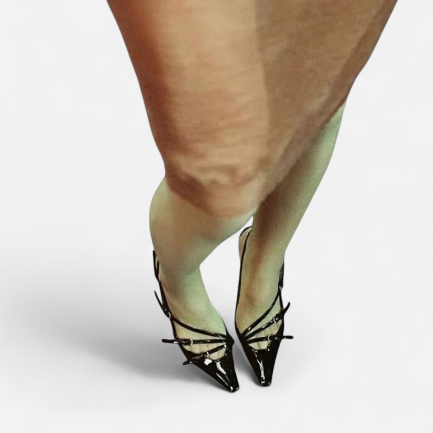 Maison Dresson | Women’s Satin Pointed-Toe Summer Heels – Hollow-Out Design, Slim Heel Elegance